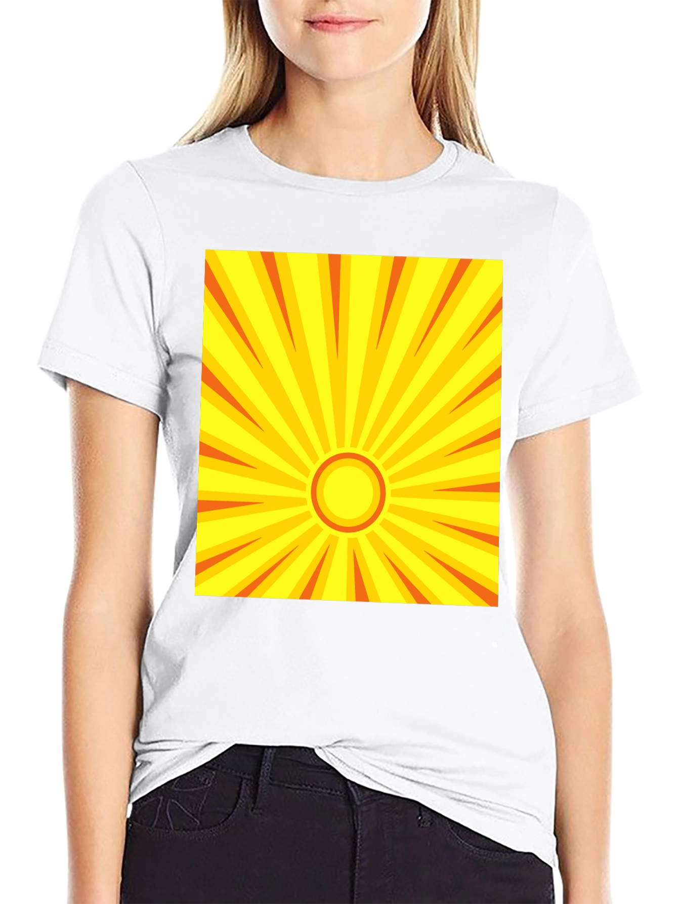 Sunburst Graphic Tee - Retro Style