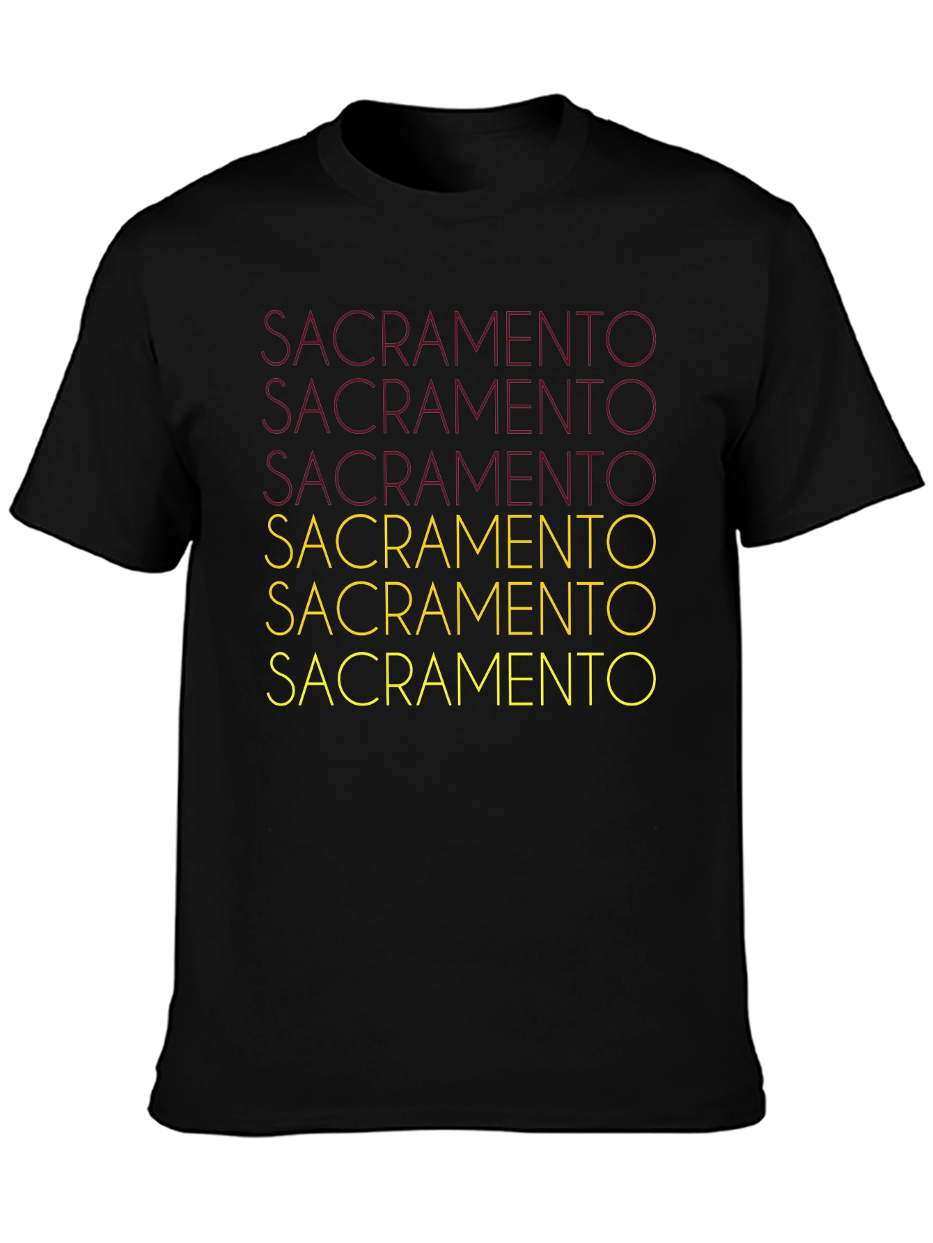 Sacramento Graphic Tee - Black Cotton Blend