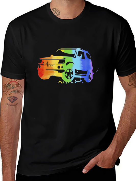 Rainbow Car Graphic T-Shirt