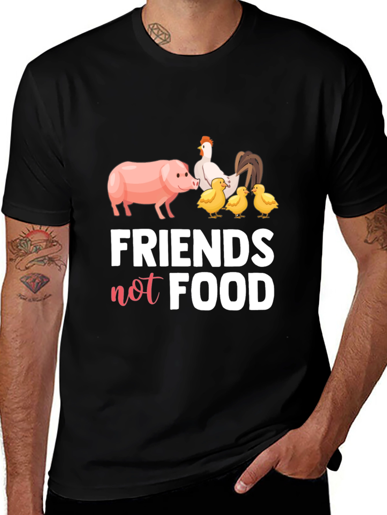 Friends Not Food Vegan T-Shirt