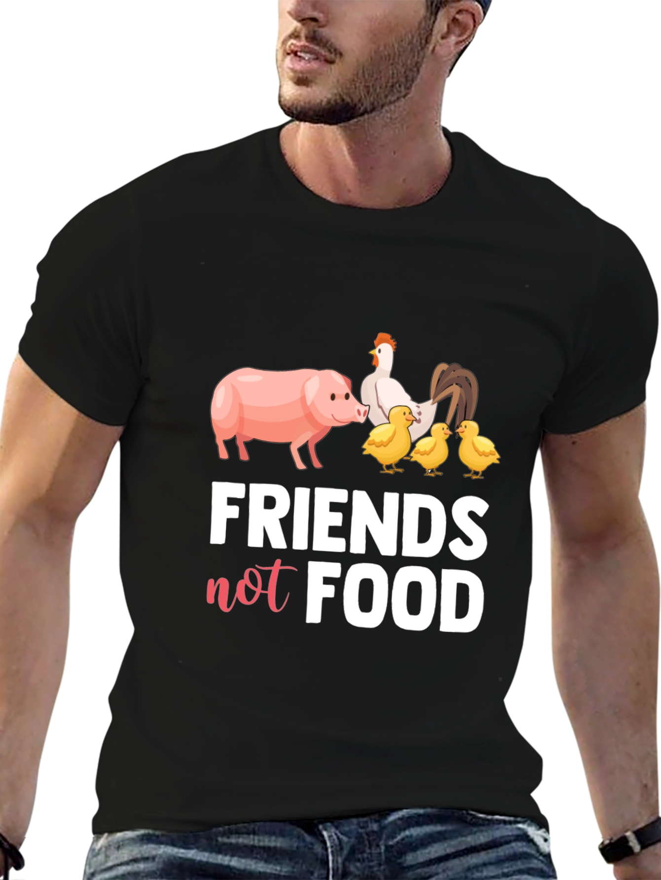 Friends Not Food Vegan T-Shirt