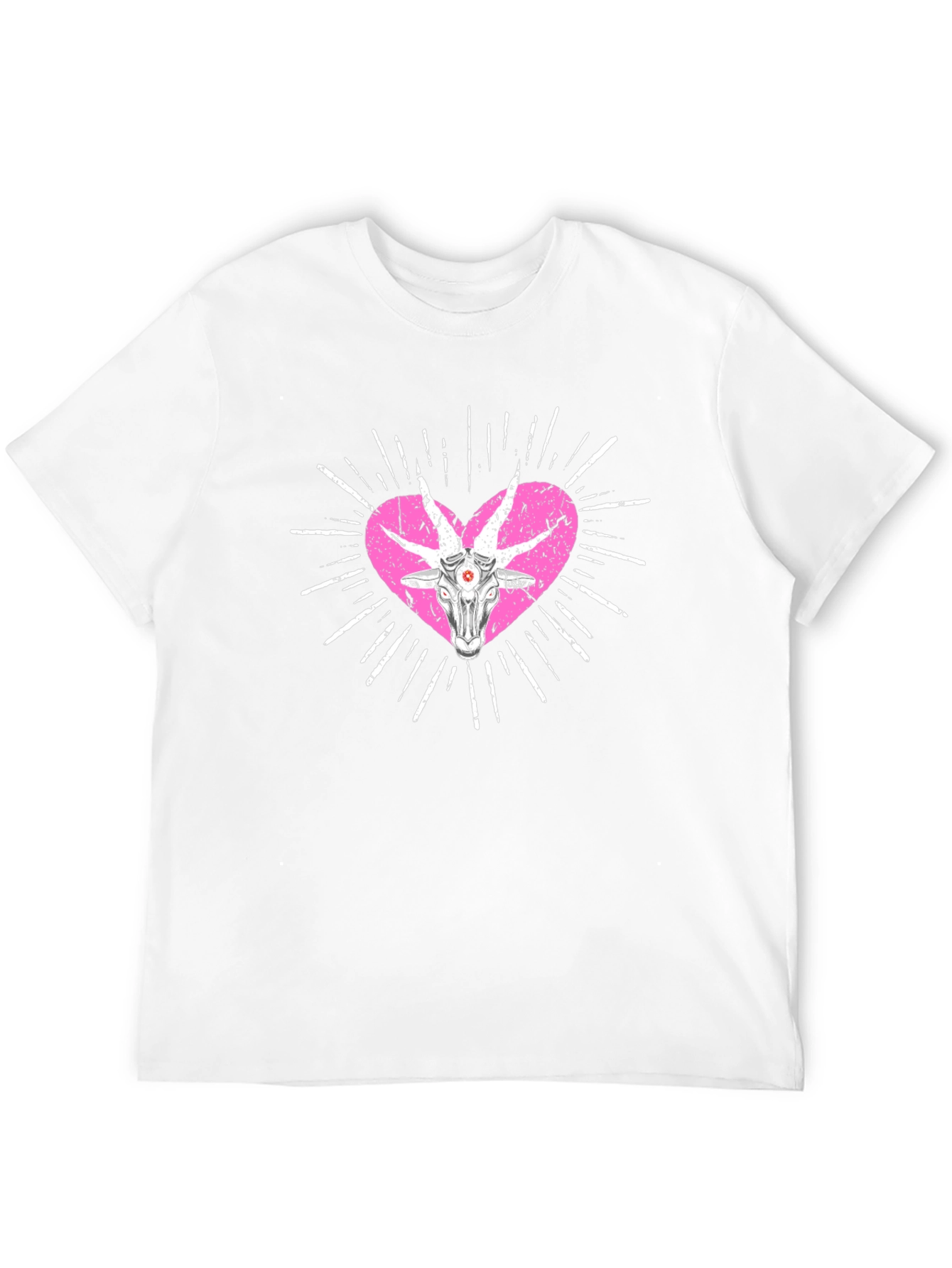 Baphomet Heart Graphic T-Shirt - Black