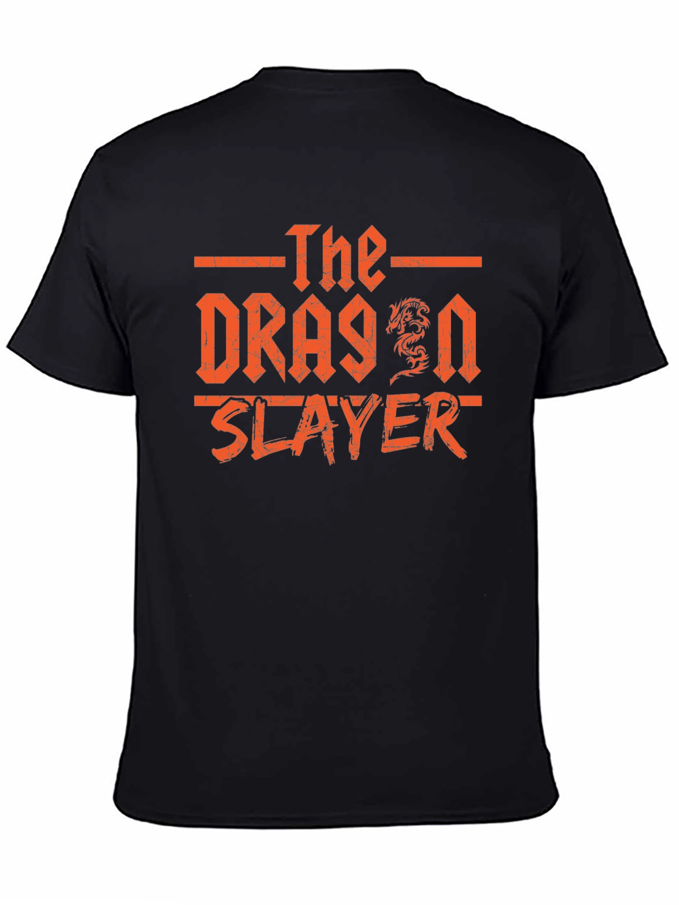 Dragon Slayer Graphic Tee - Black Cotton T-Shirt