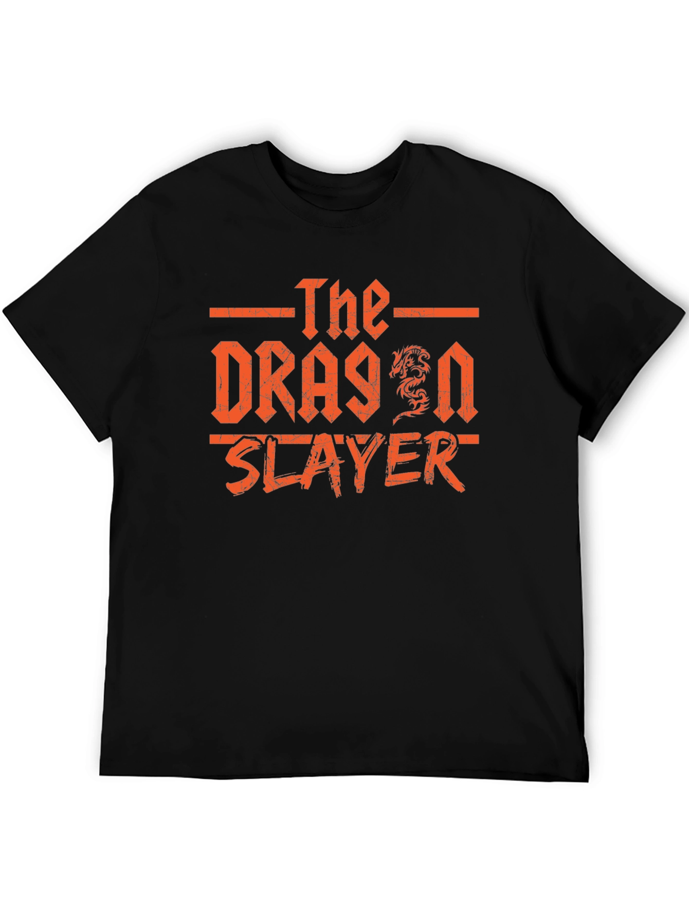Dragon Slayer Graphic Tee - Black Cotton T-Shirt