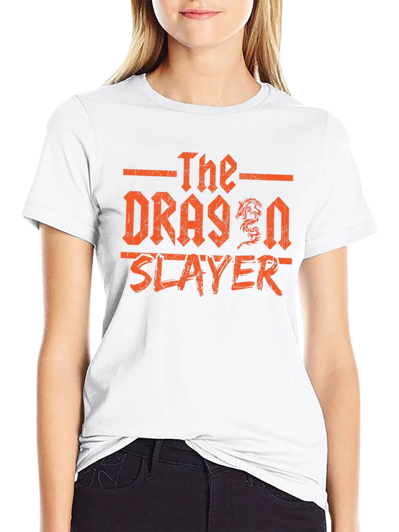 Dragon Slayer Graphic Tee - Black Cotton T-Shirt