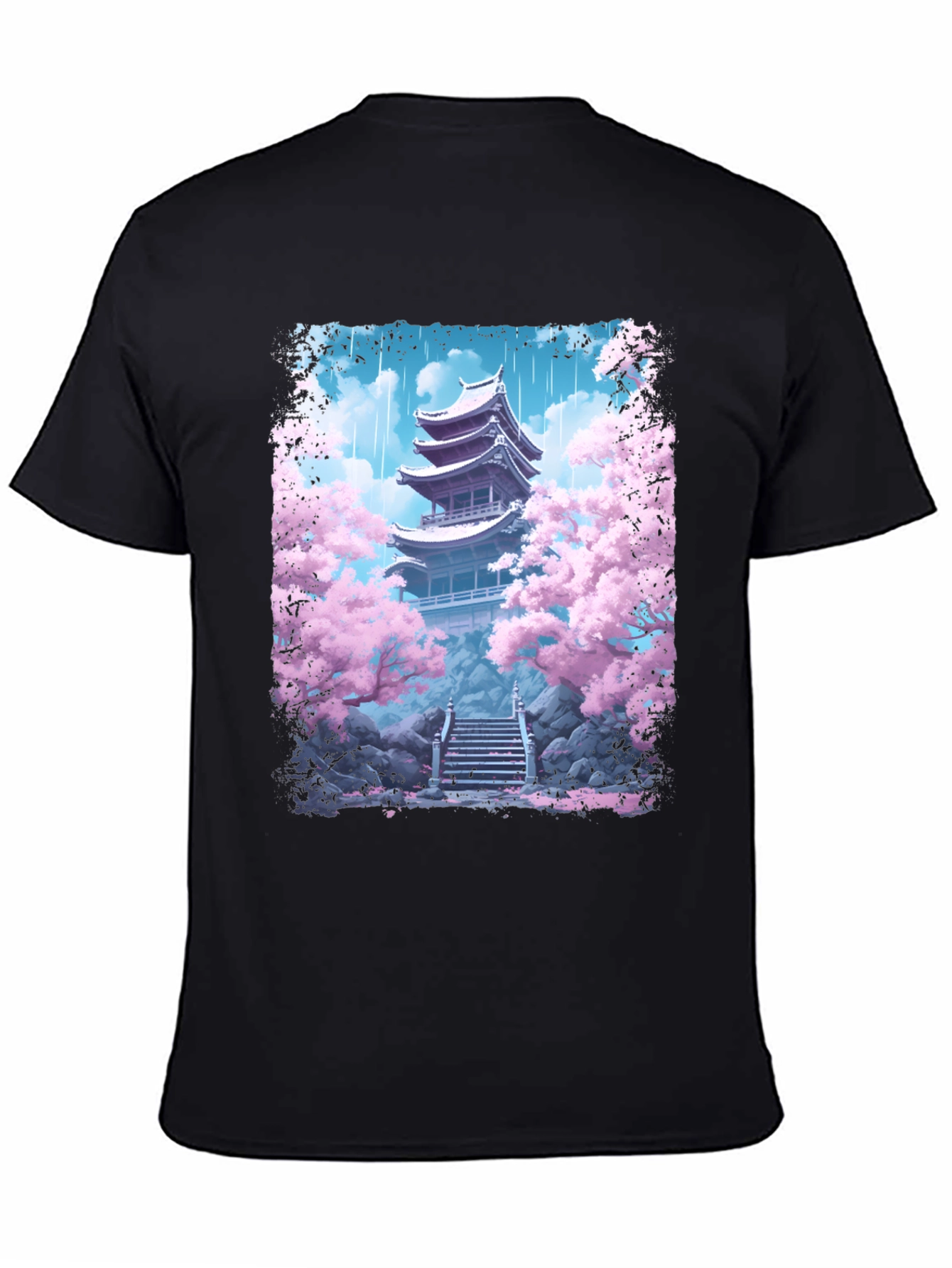 Sakura Pagoda T-Shirt - Japanese Inspired Design