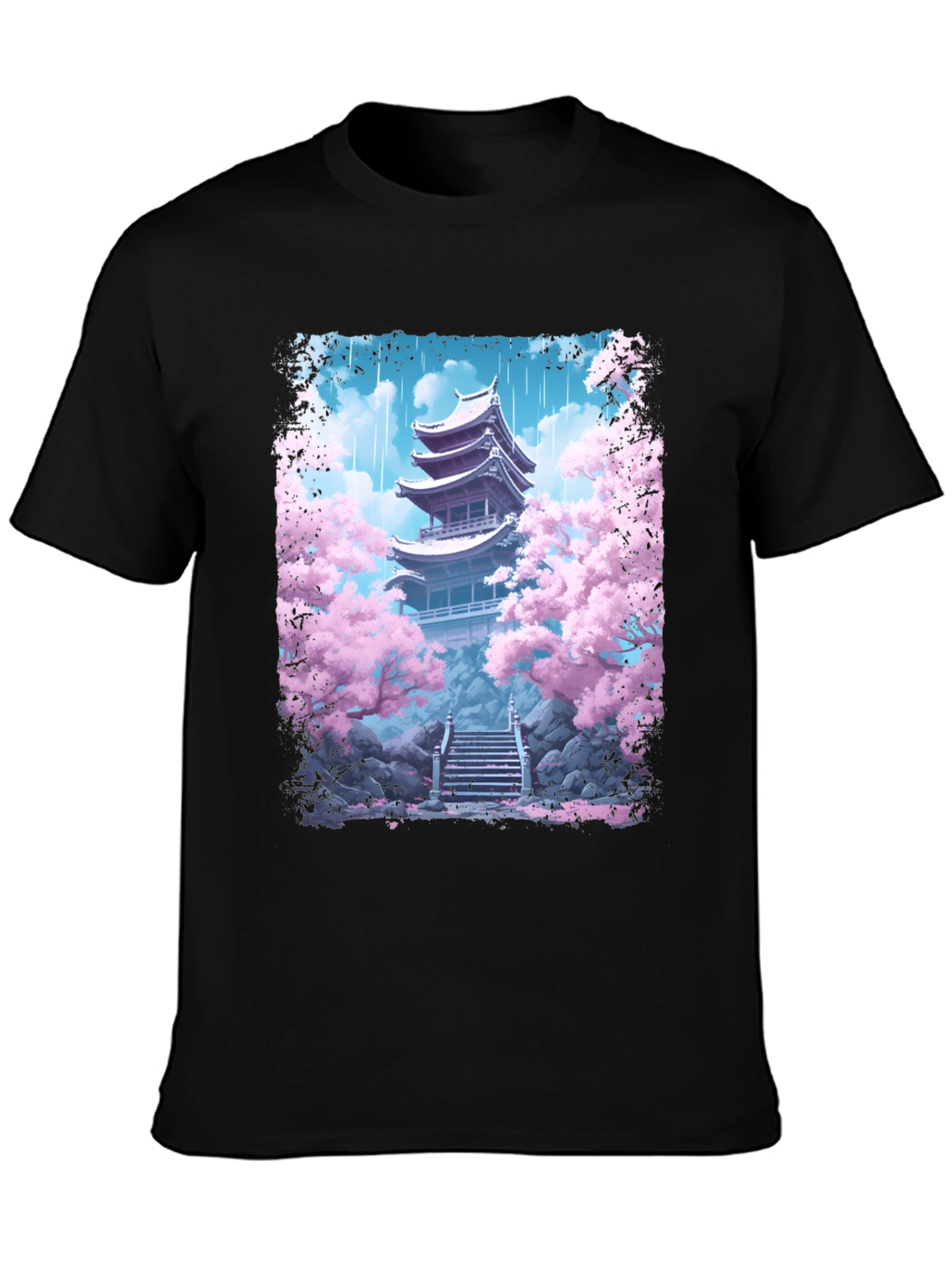 Sakura Pagoda T-Shirt - Japanese Inspired Design