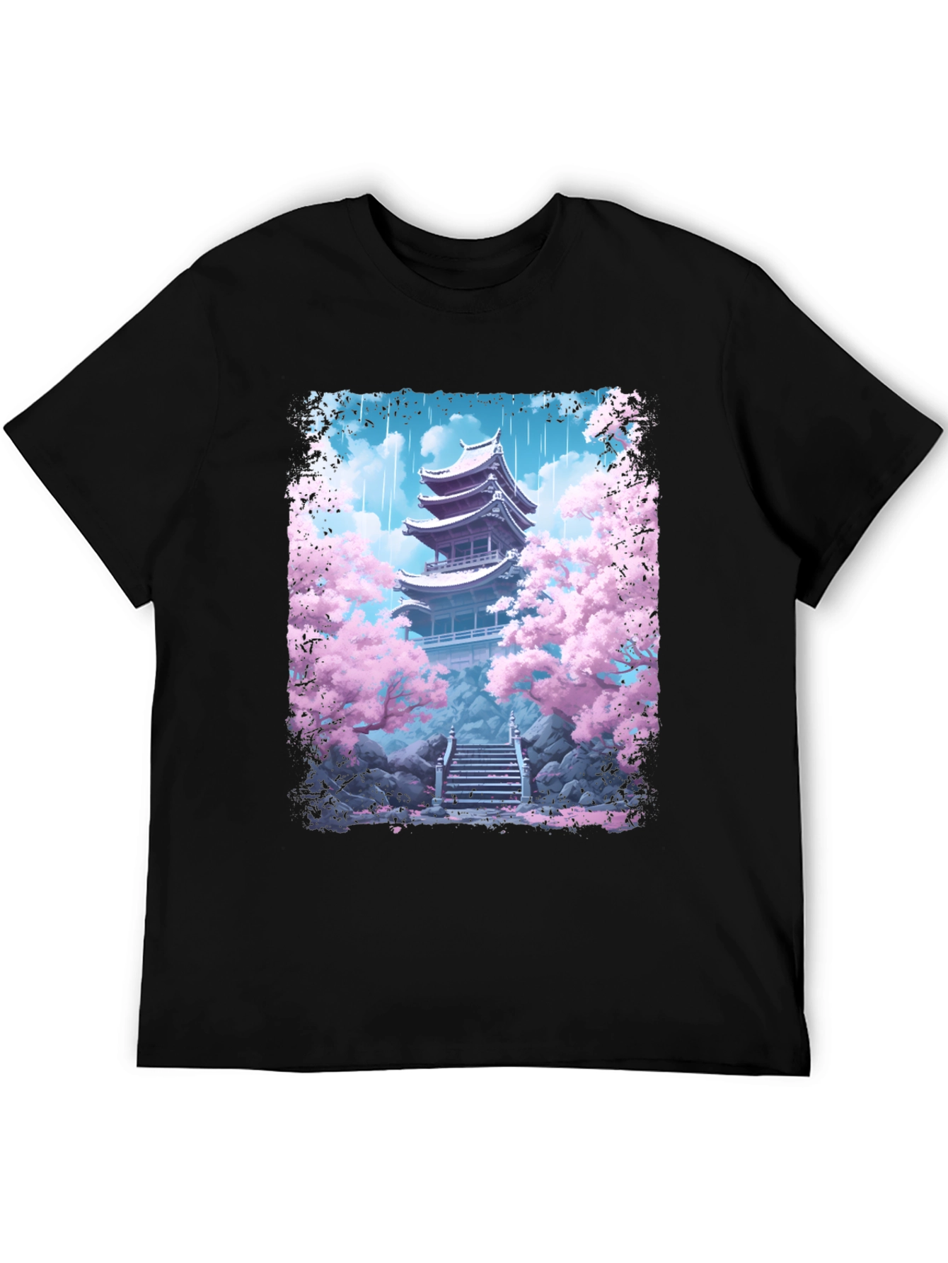 Sakura Pagoda T-Shirt - Japanese Inspired Design
