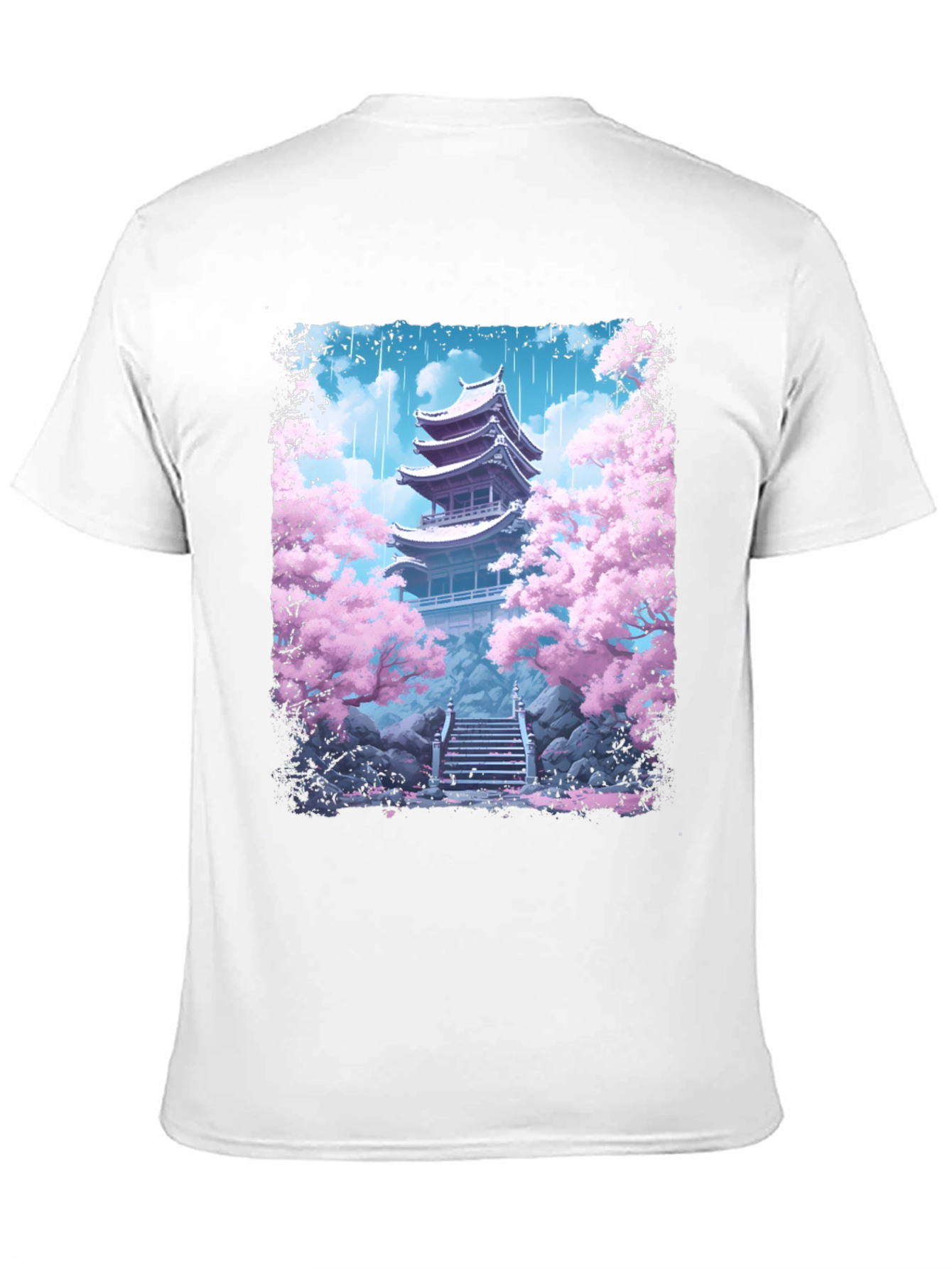Sakura Pagoda T-Shirt - Japanese Inspired Design