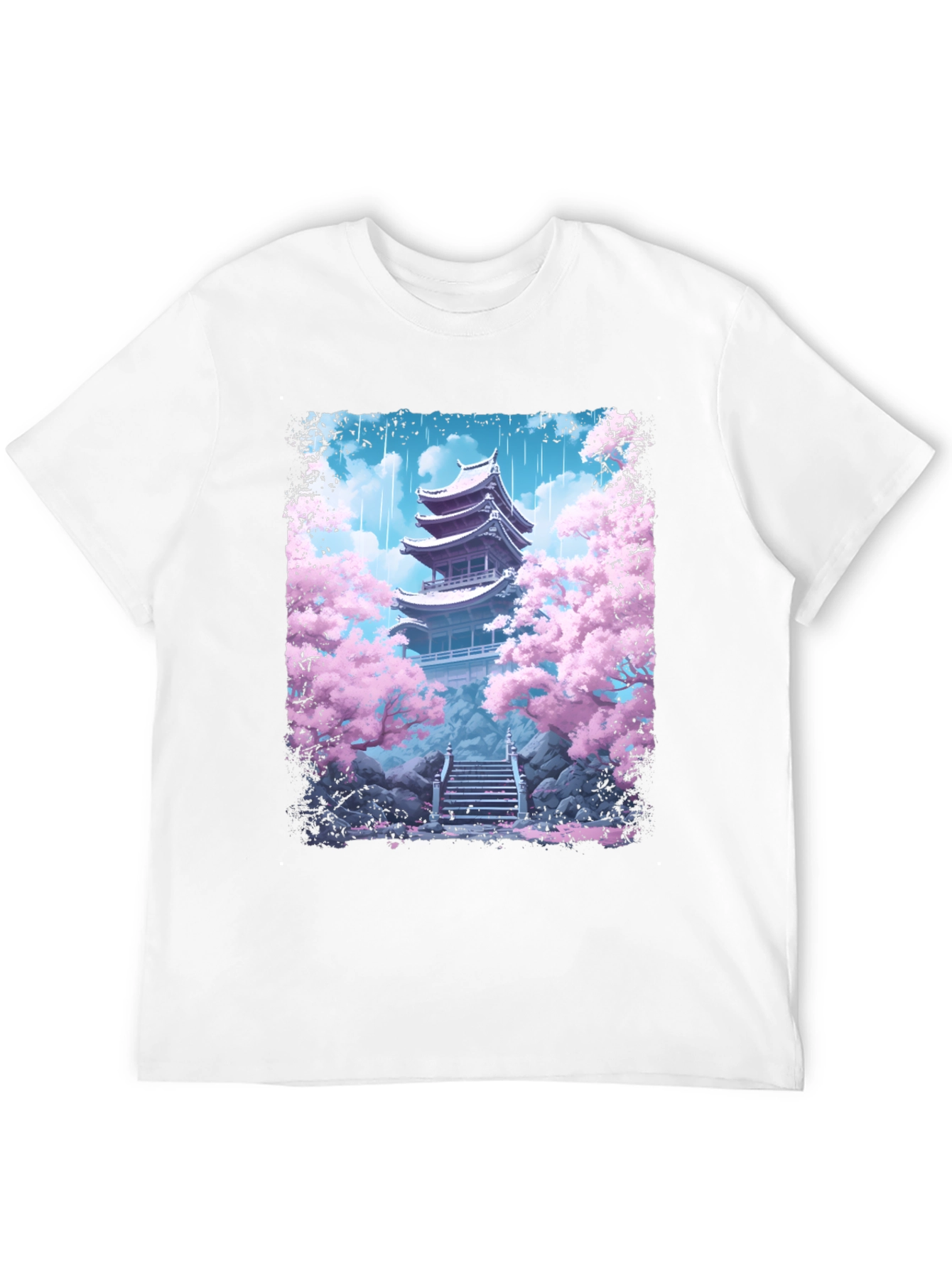 Sakura Pagoda T-Shirt - Japanese Inspired Design