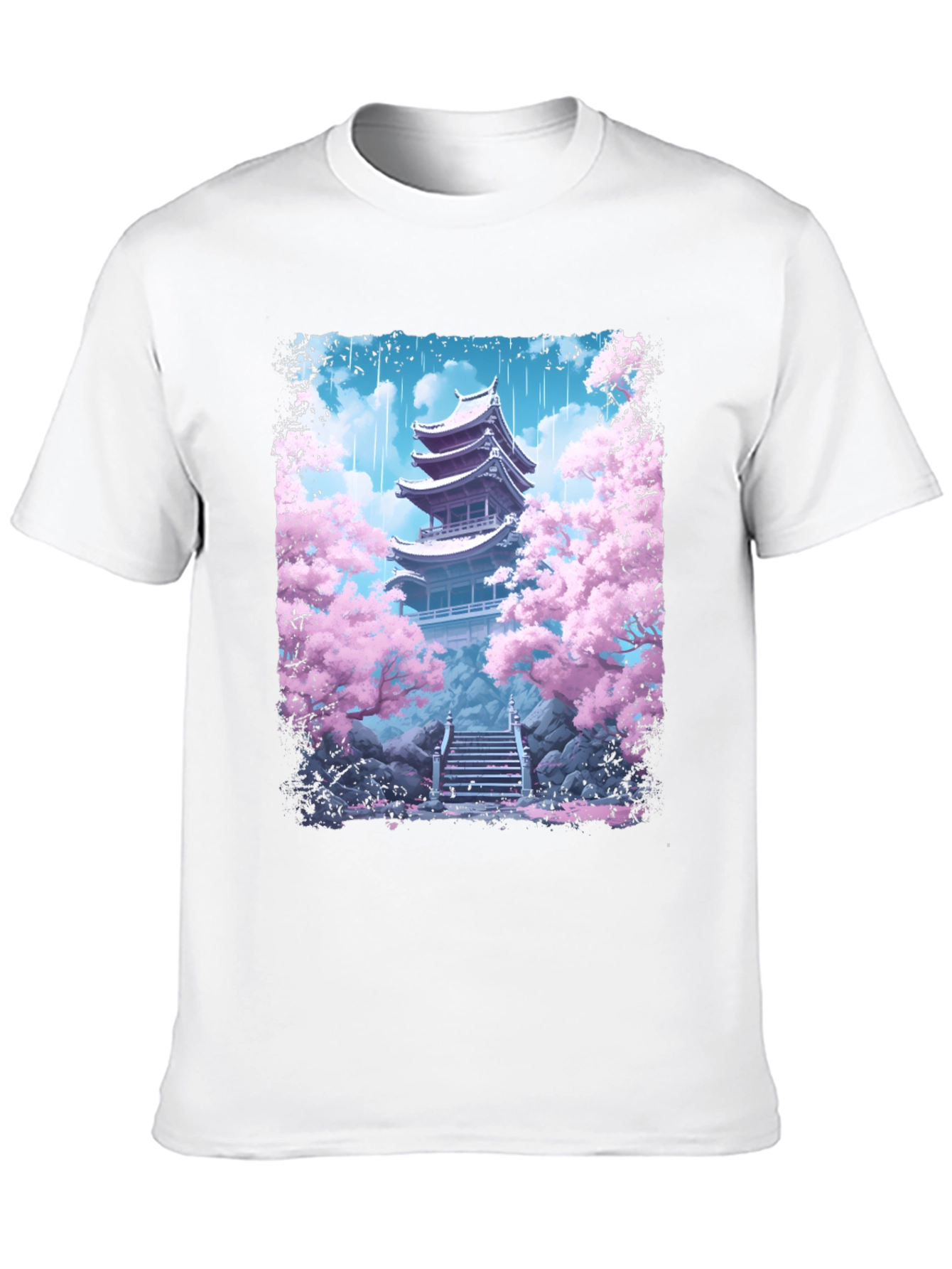 Sakura Pagoda T-Shirt - Japanese Inspired Design