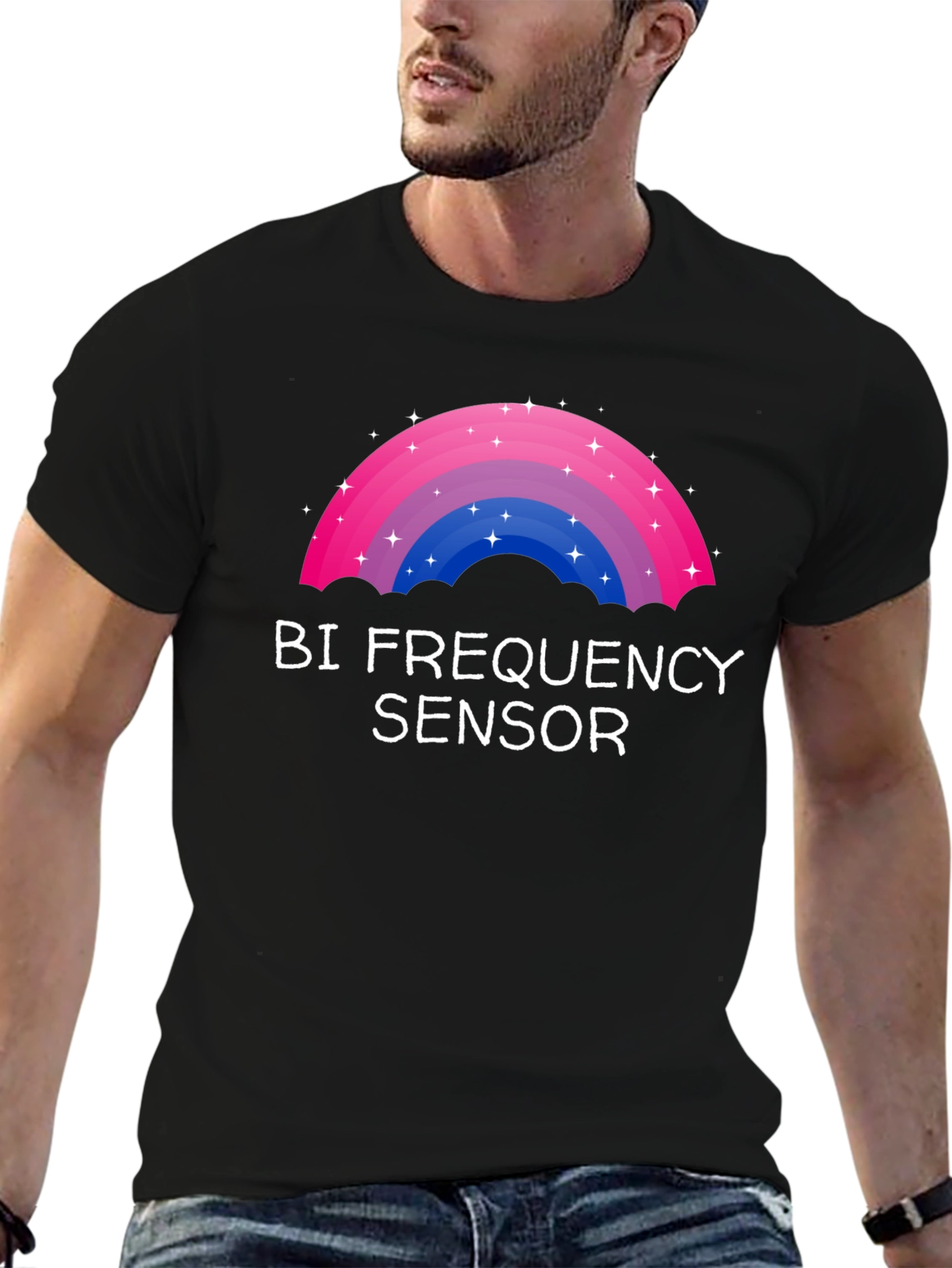 Bi Frequency Sensor T-Shirt - Pride Rainbow