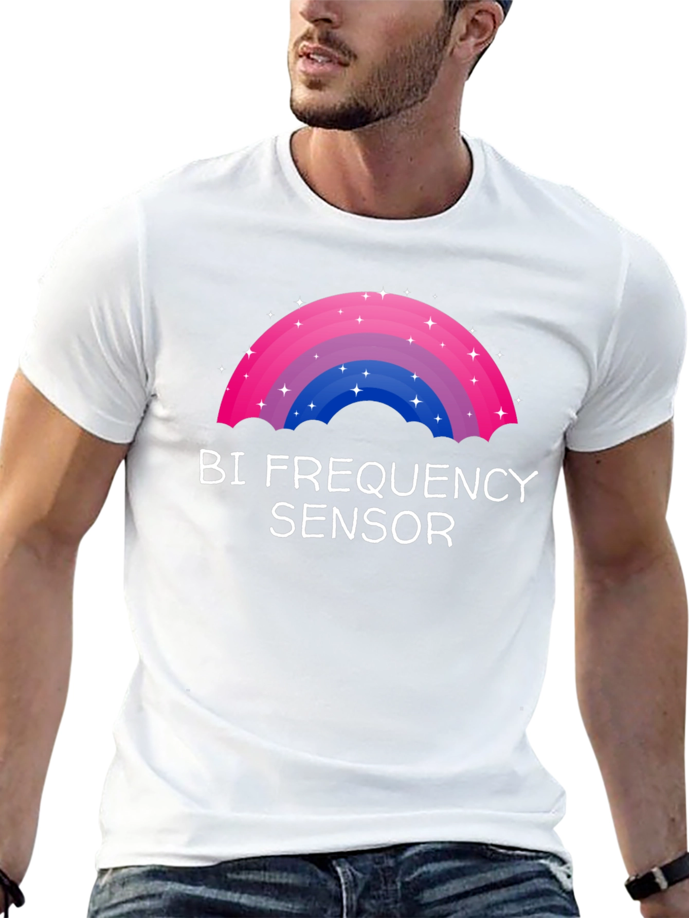 Bi Frequency Sensor T-Shirt - Pride Rainbow