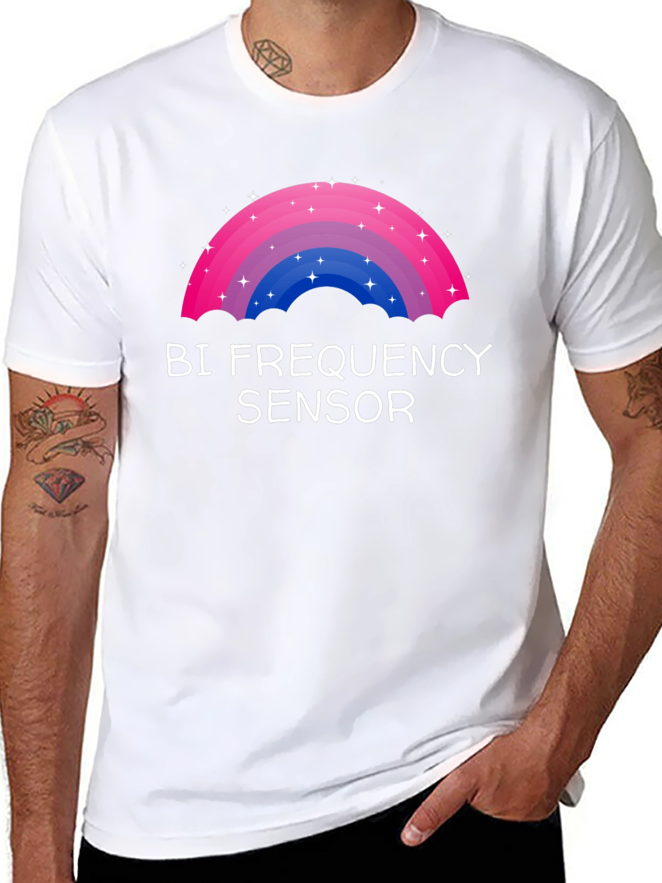 Bi Frequency Sensor T-Shirt - Pride Rainbow