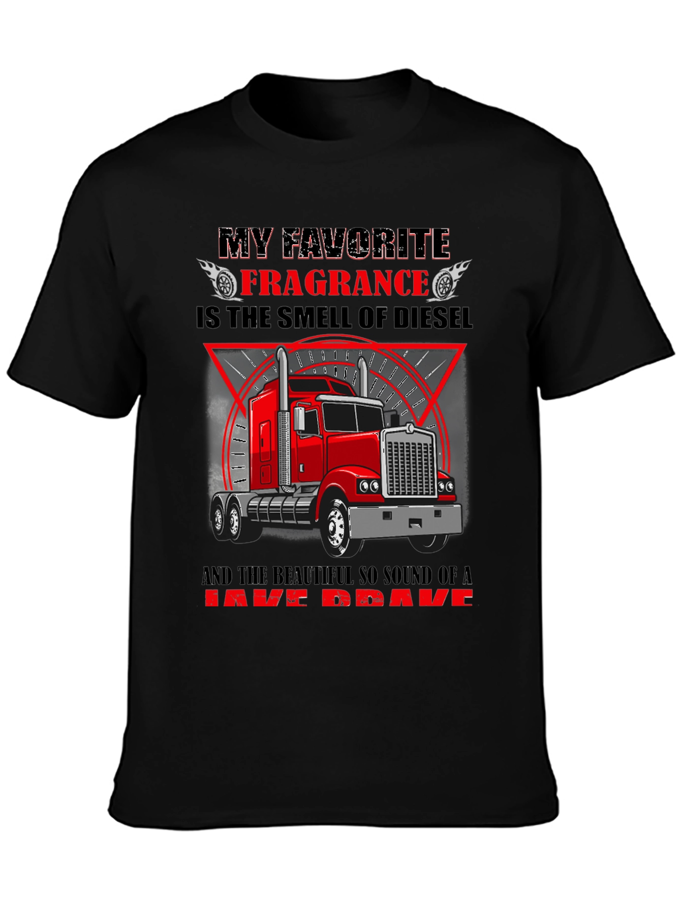 Diesel Smell Trucker T-Shirt - Black