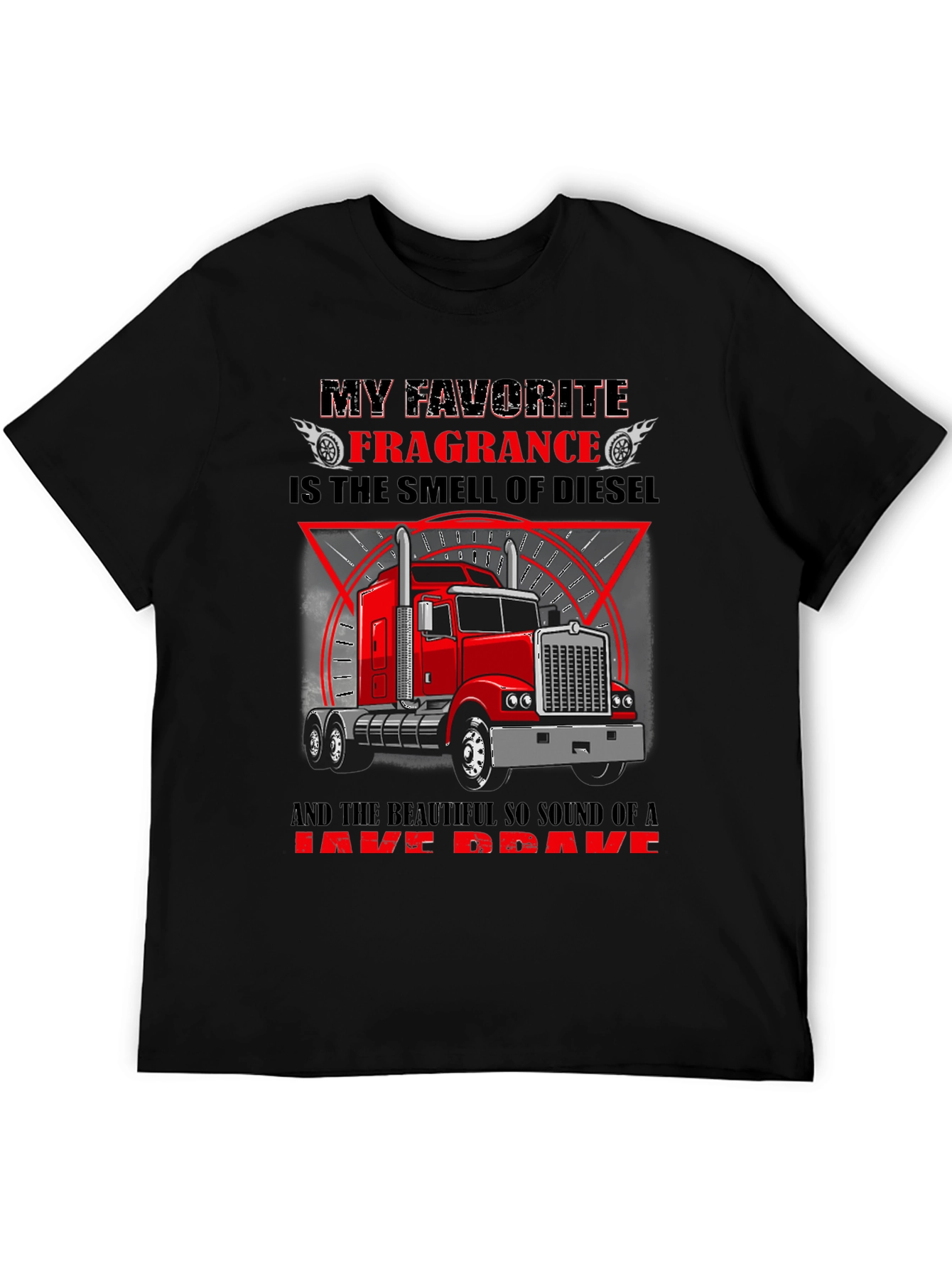 Diesel Smell Trucker T-Shirt - Black