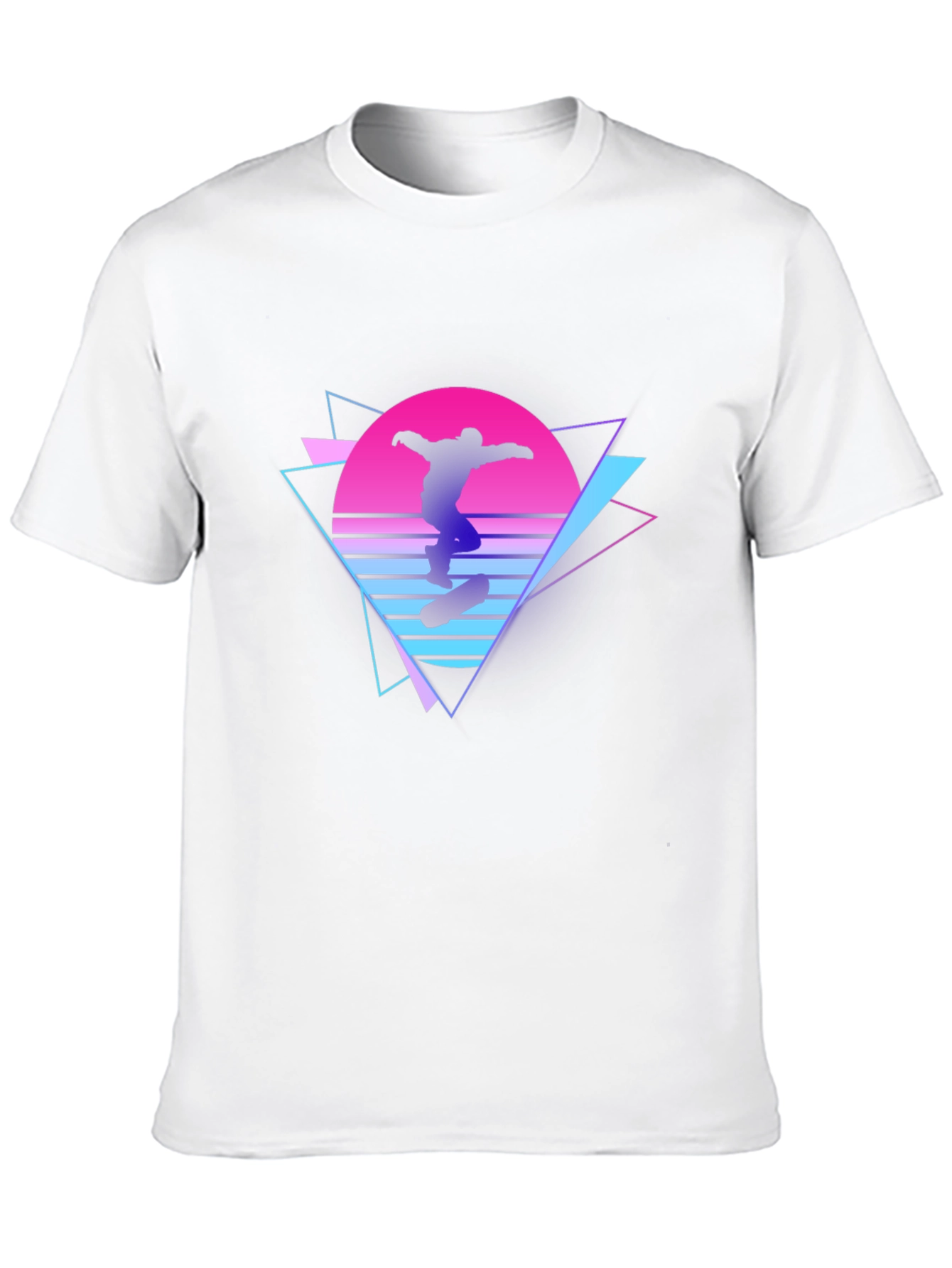 Retro Skateboarder Graphic T-Shirt - Black