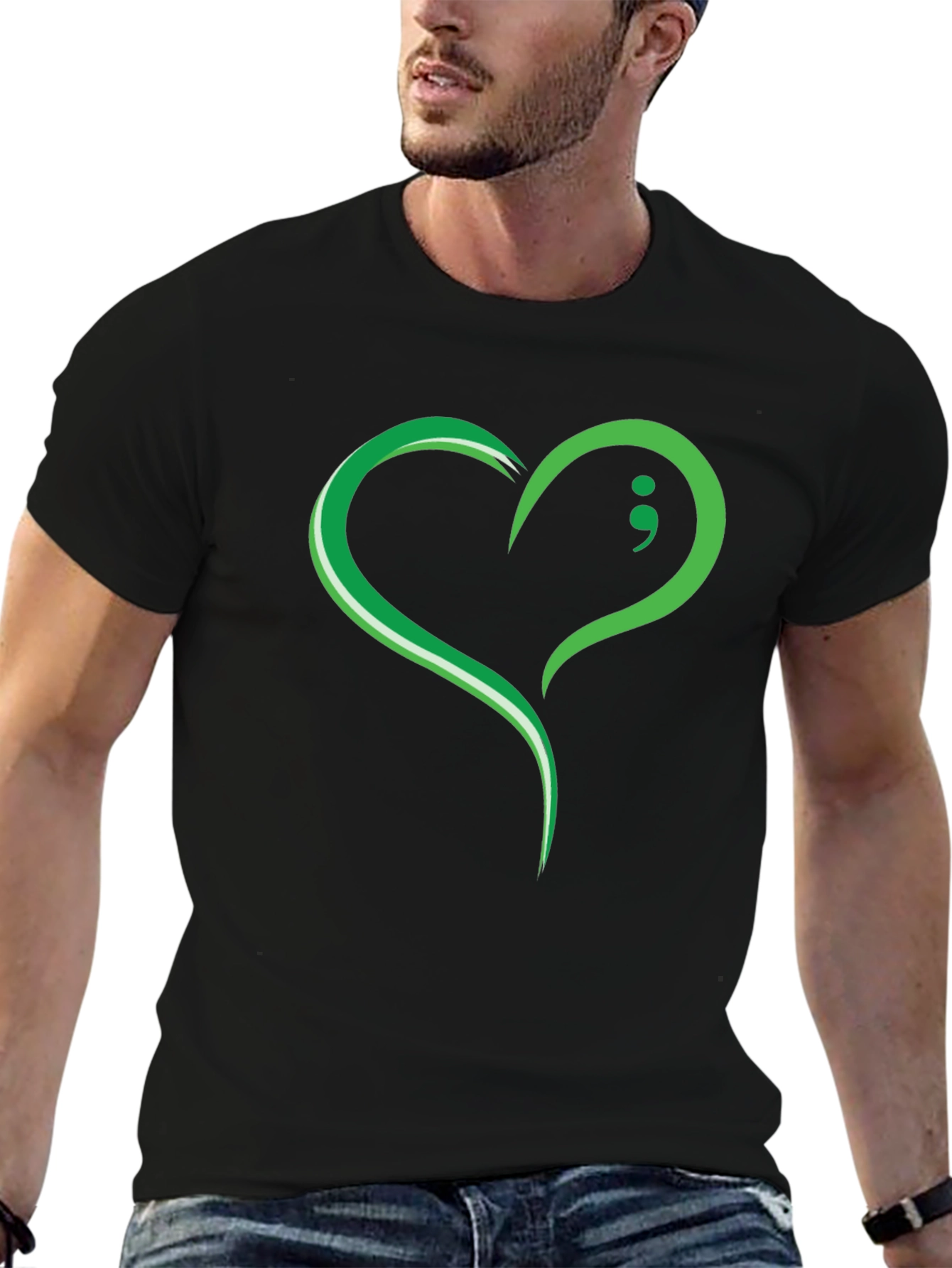 Heart Semicolon Awareness Graphic Tee