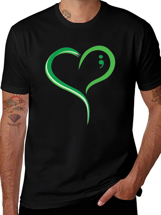 Heart Semicolon Awareness Graphic Tee