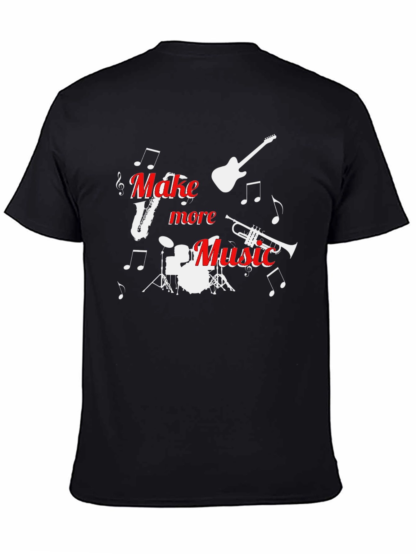 Make More Music Black T-Shirt