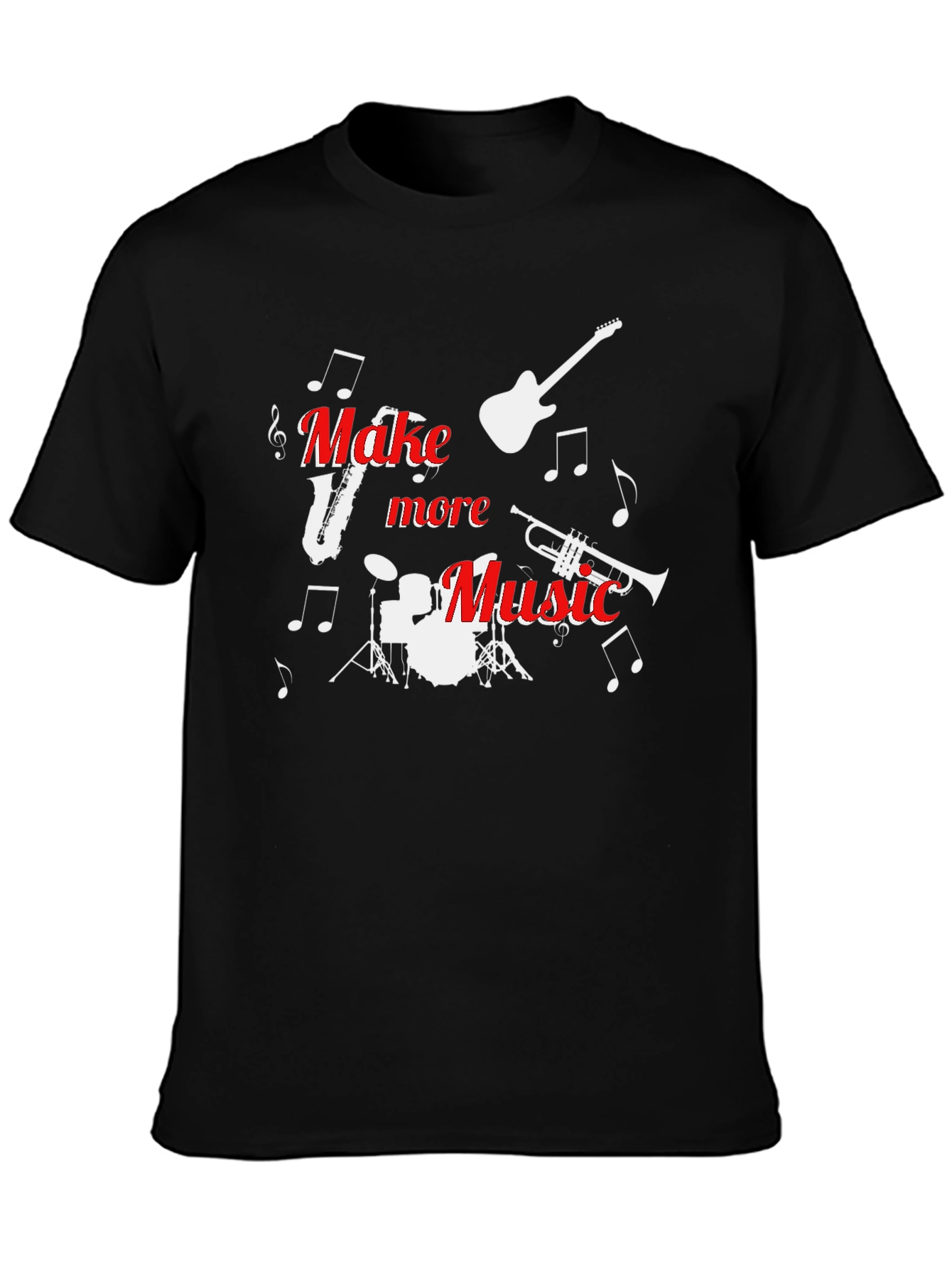 Make More Music Black T-Shirt