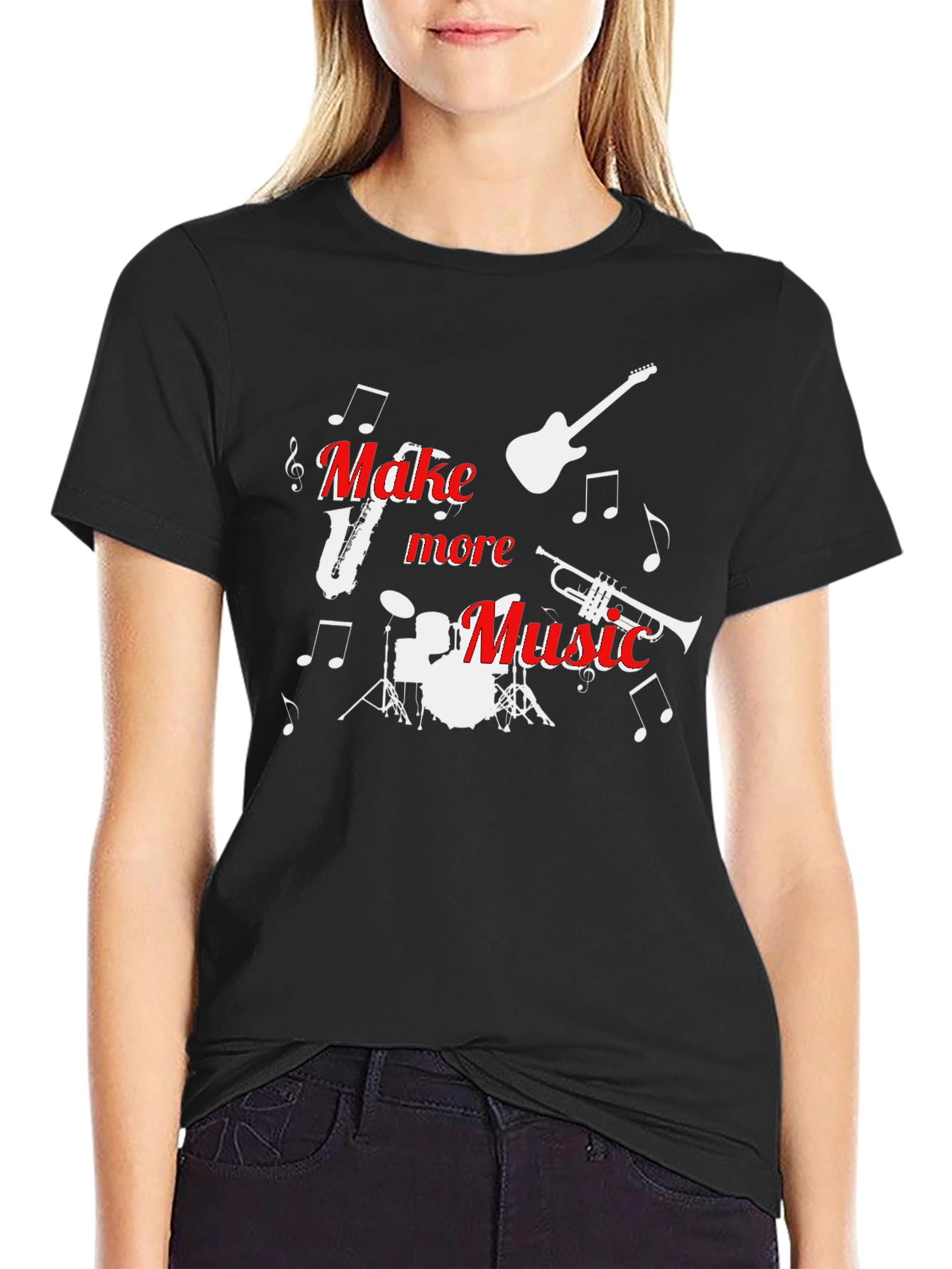 Make More Music Black T-Shirt