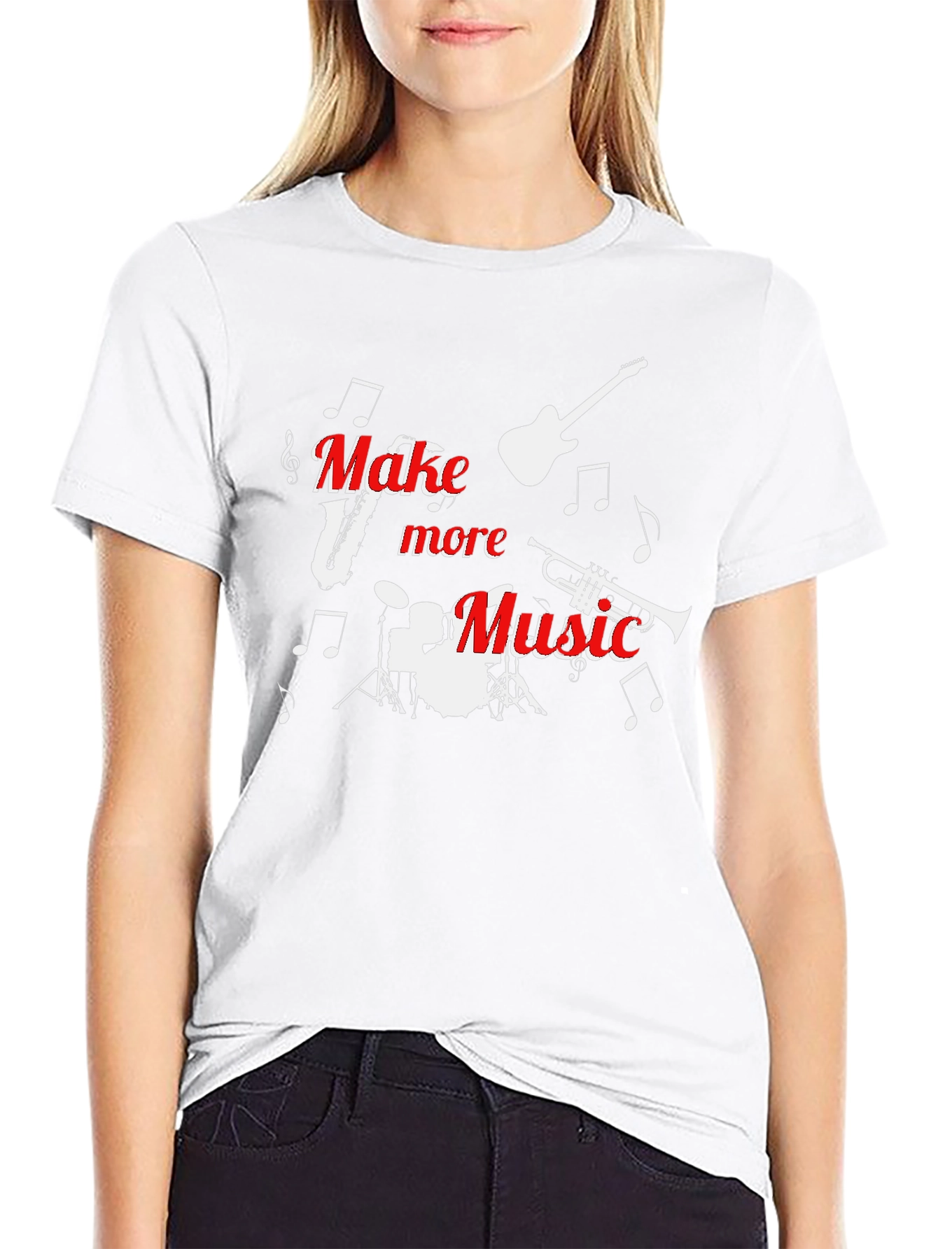 Make More Music Black T-Shirt