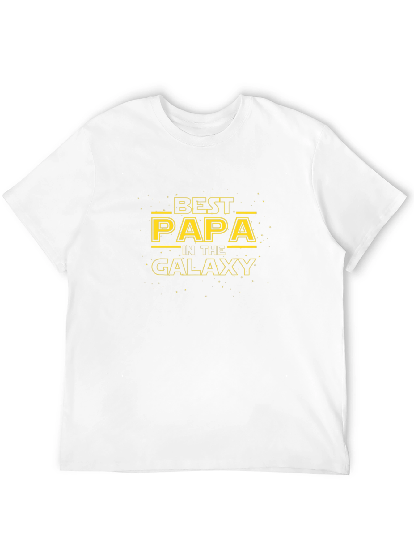 Best Papa in the Galaxy Black T-Shirt
