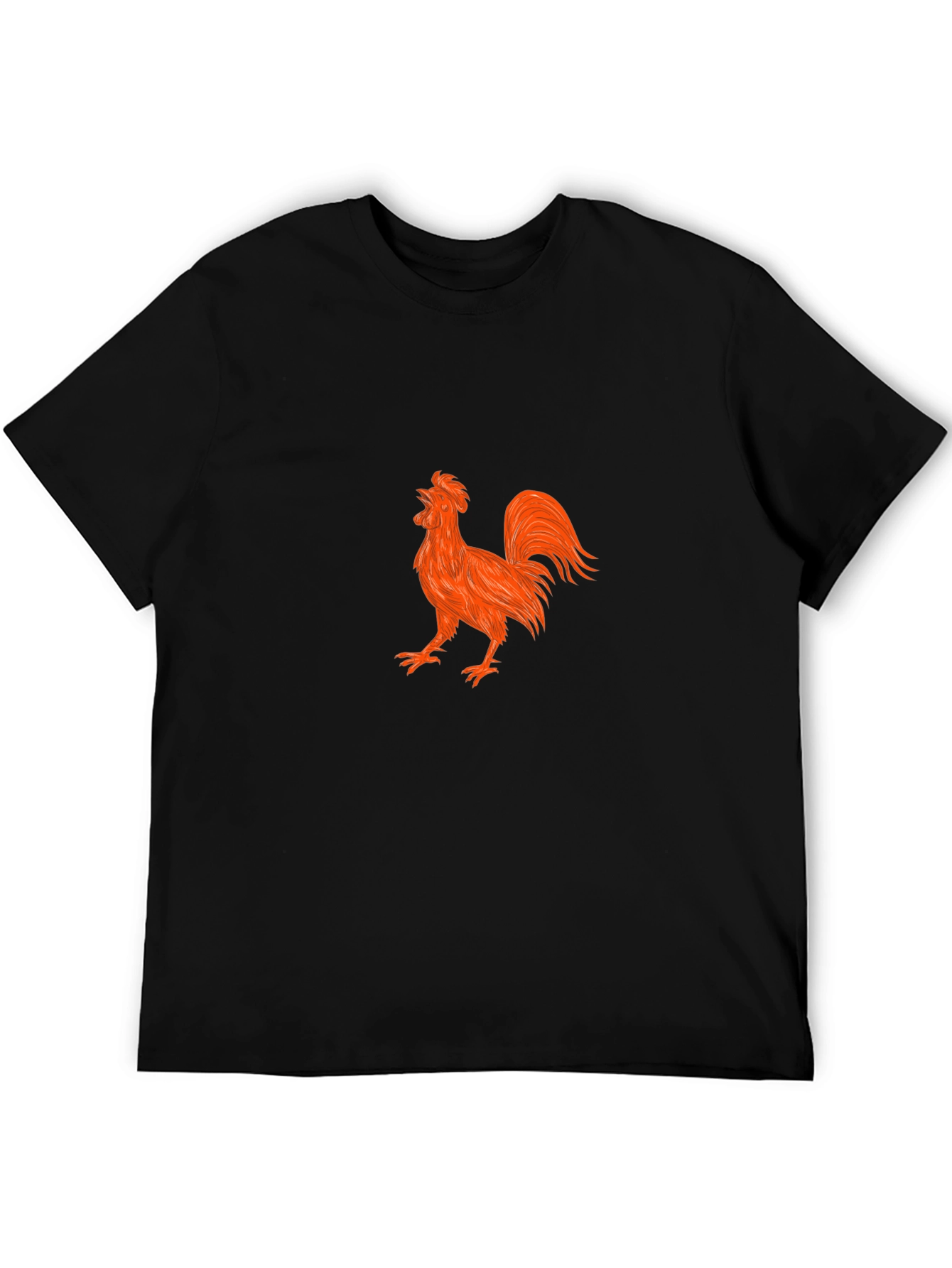 Rooster Graphic Black T-Shirt