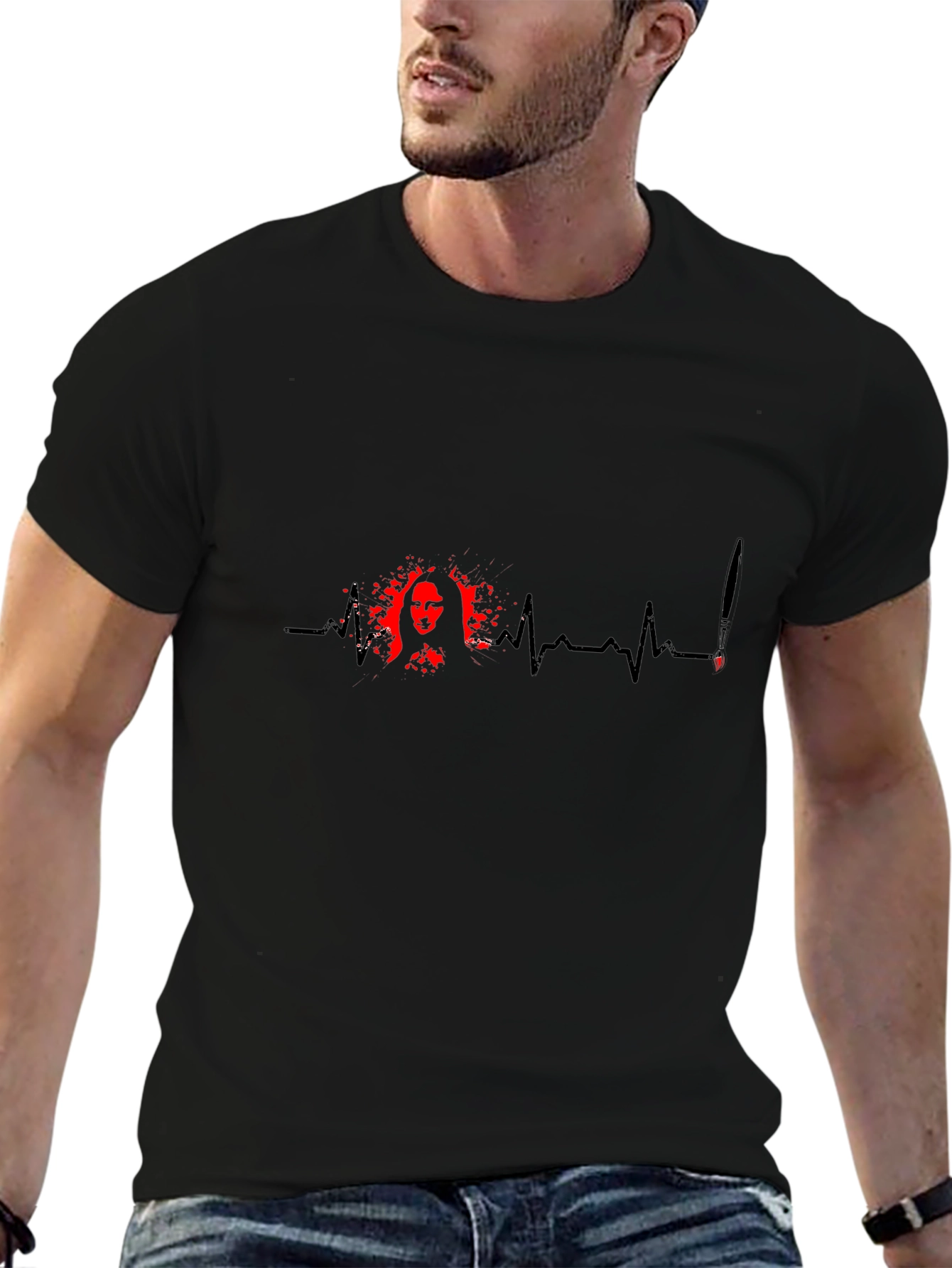 Mona Lisa Lifeline Graphic T-Shirt - Artistic Design