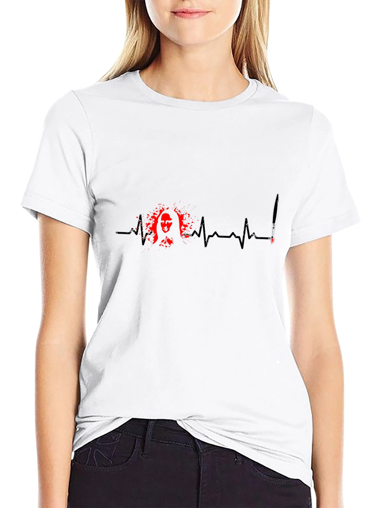 Mona Lisa Lifeline Graphic T-Shirt - Artistic Design