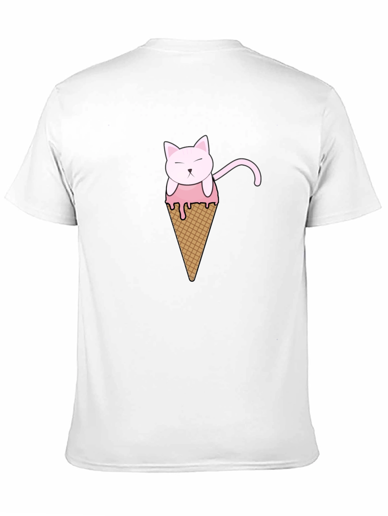 Cat Ice Cream Cone Graphic T-Shirt