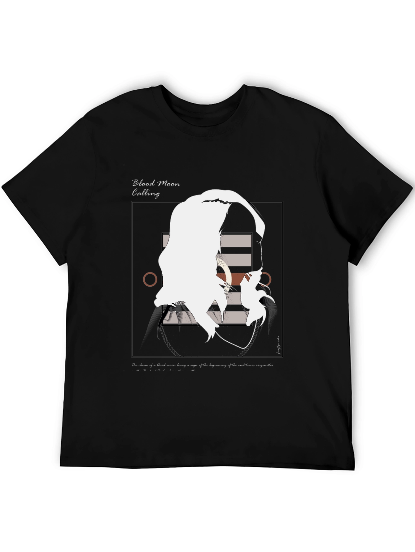 Blood Moon Calling Graphic Tee - Unique Artistic Design