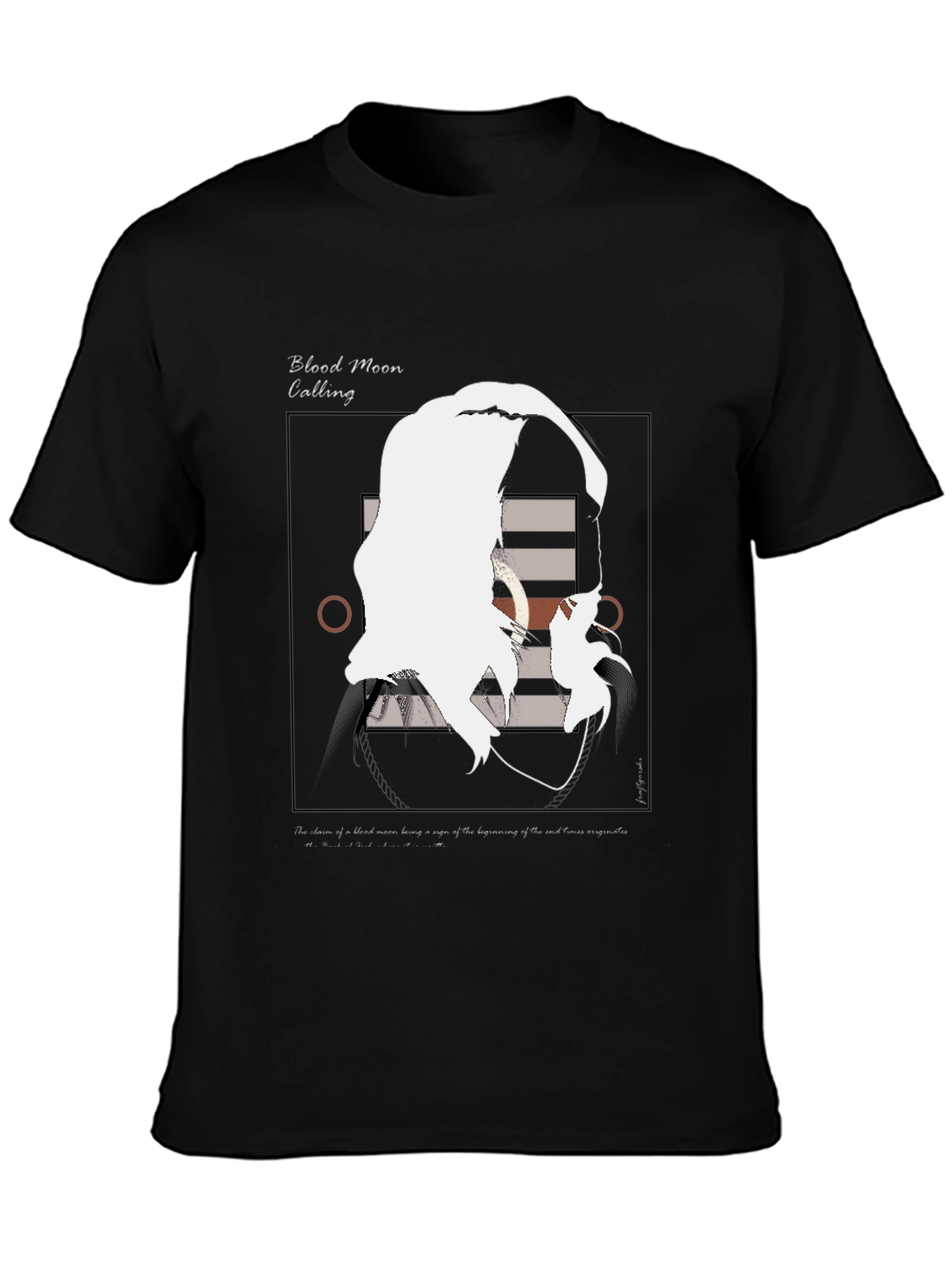 Blood Moon Calling Graphic Tee - Unique Artistic Design