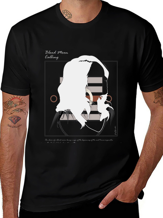 Blood Moon Calling Graphic Tee - Unique Artistic Design