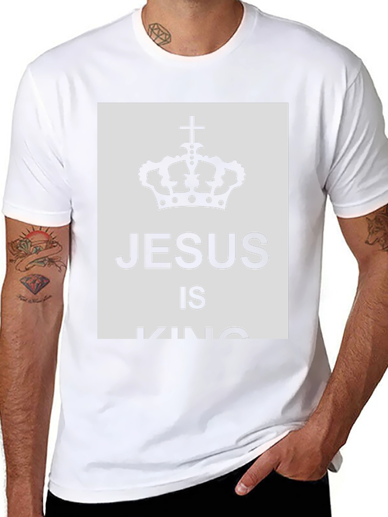 Jesus Is King T-Shirt - Crown Graphic Tee