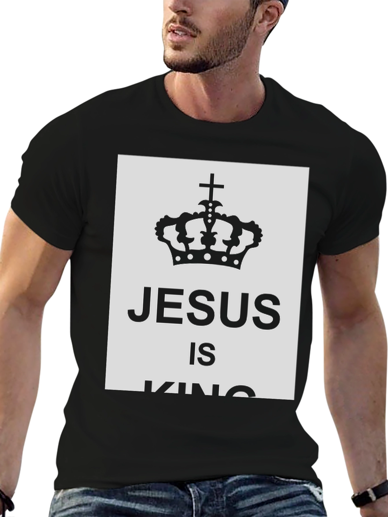 Jesus Is King T-Shirt - Crown Graphic Tee