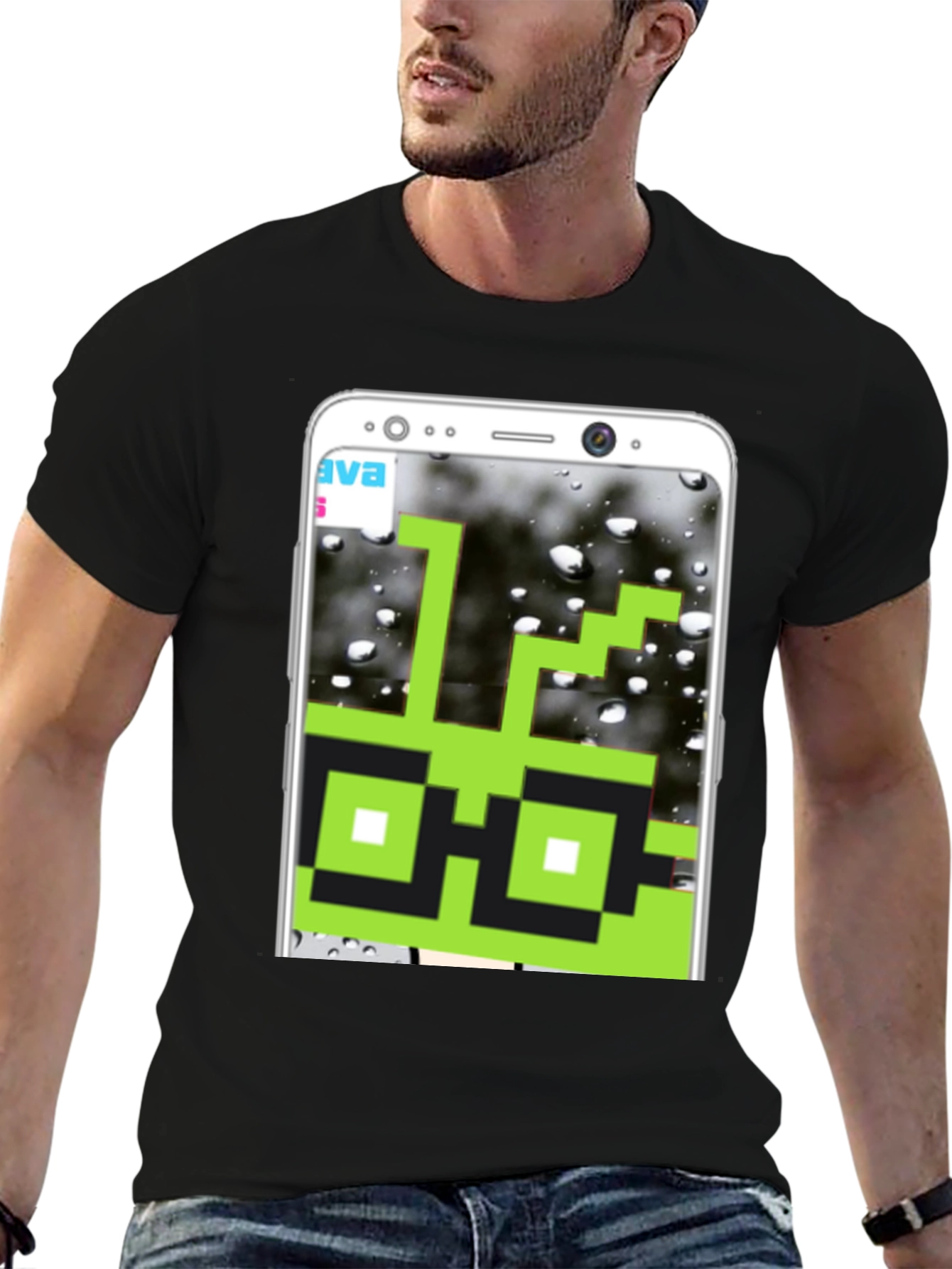 Pixel Art Tee: Green Geek Chic T-Shirt