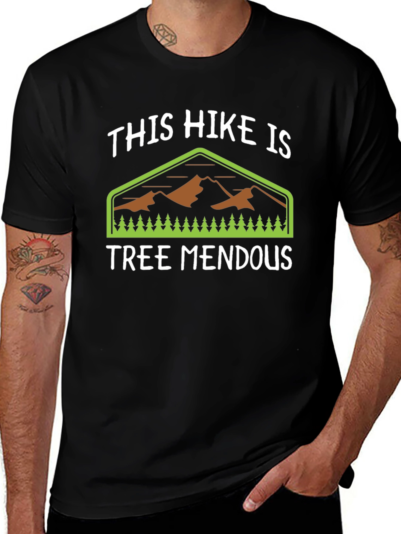 Funny Hiking T-Shirt - Tree Mendous Pun Tee