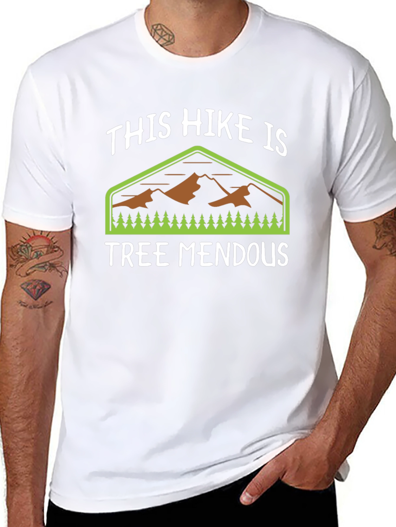 Funny Hiking T-Shirt - Tree Mendous Pun Tee