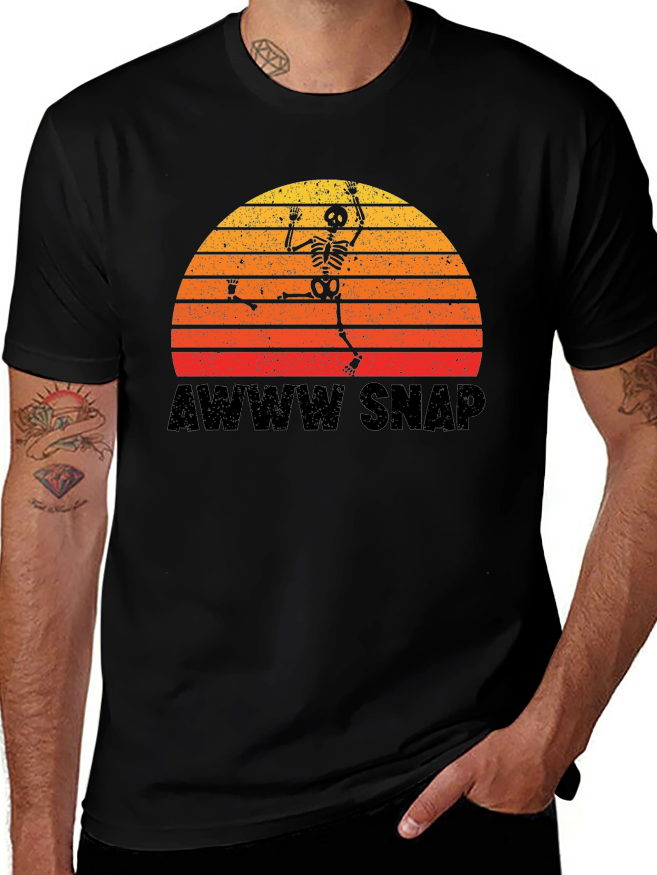Awww Snap Skeleton Sunset T-Shirt
