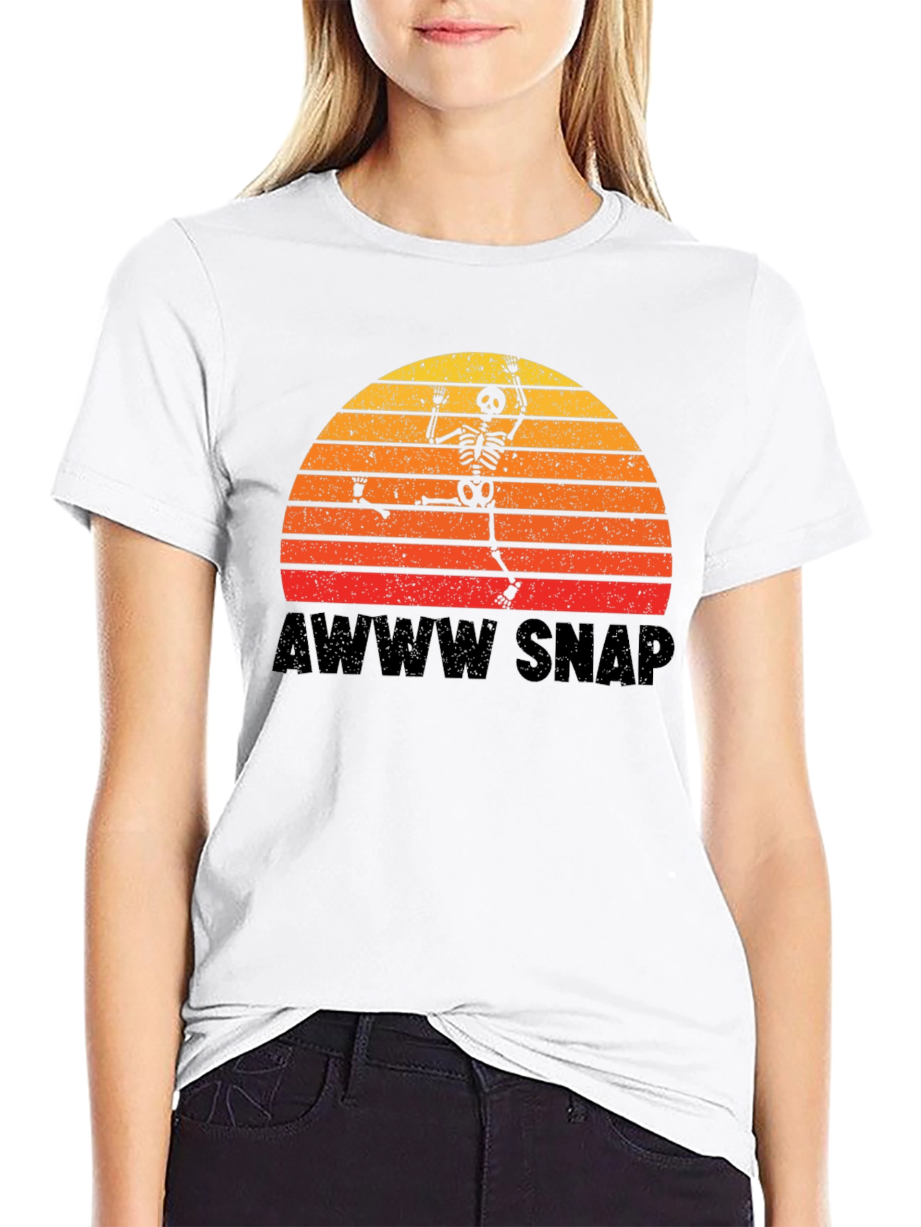 Awww Snap Skeleton Sunset T-Shirt