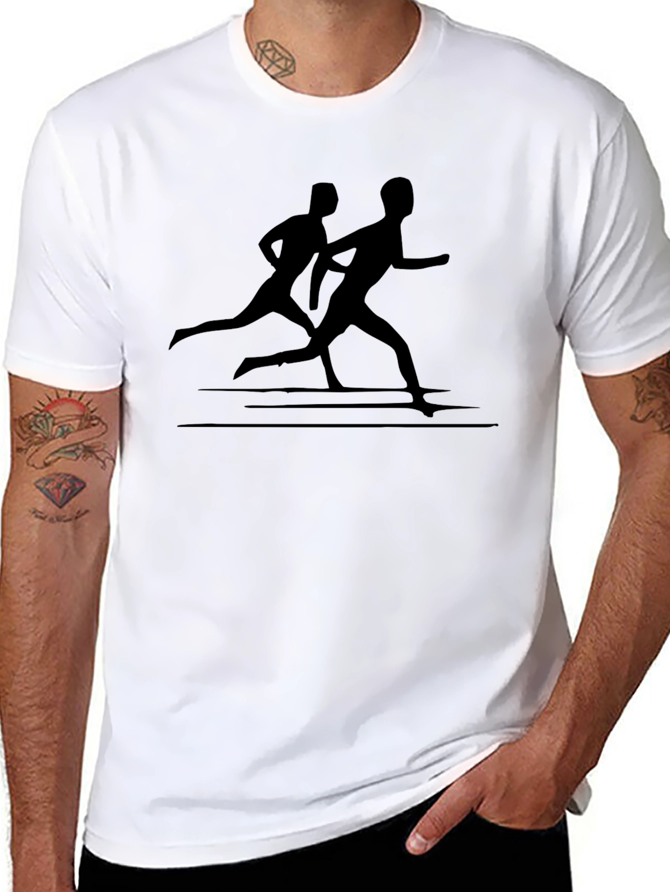 Runner Silhouette Graphic Tee - Black T-Shirt