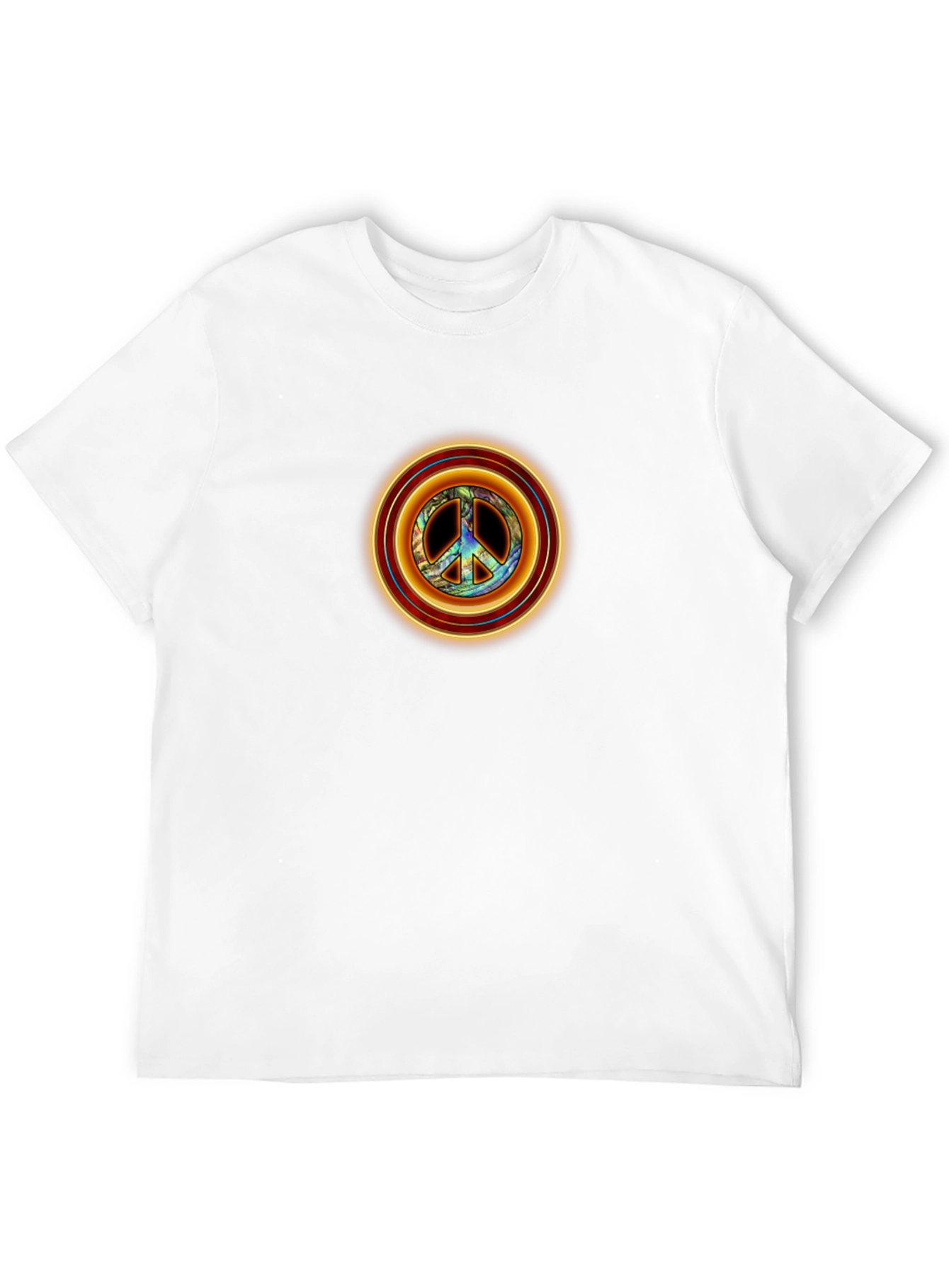 Peace Sign Graphic Tee - Retro Style Black T-Shirt
