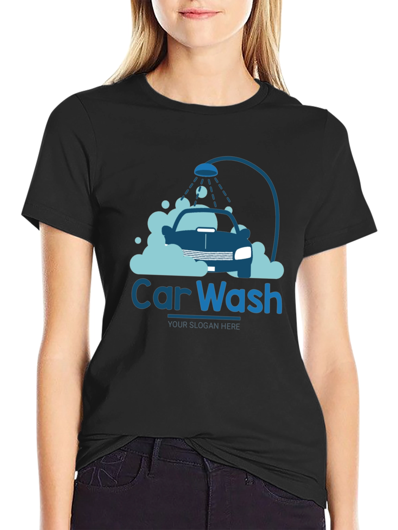 Car Wash T-Shirt - Blue Design