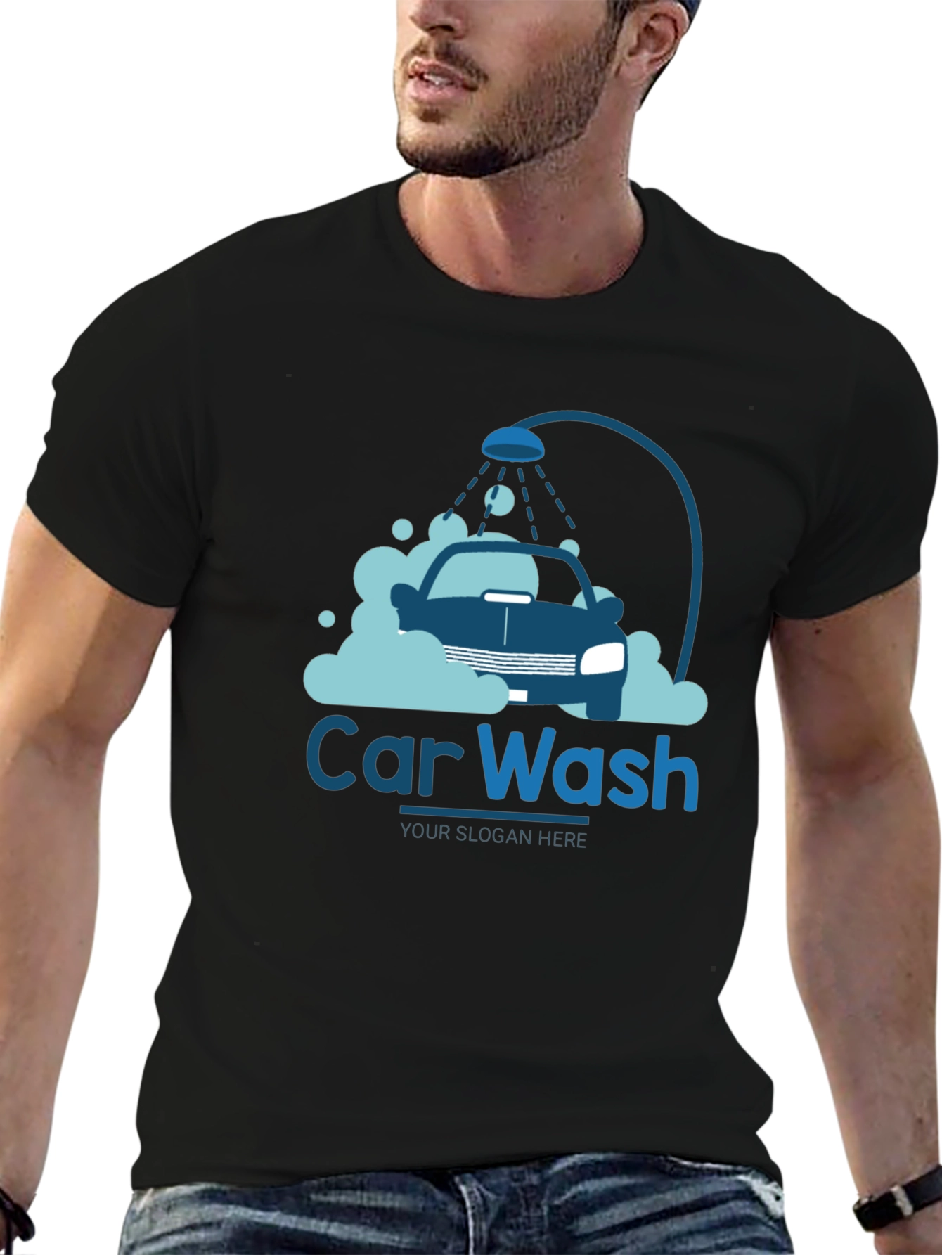 Car Wash T-Shirt - Blue Design