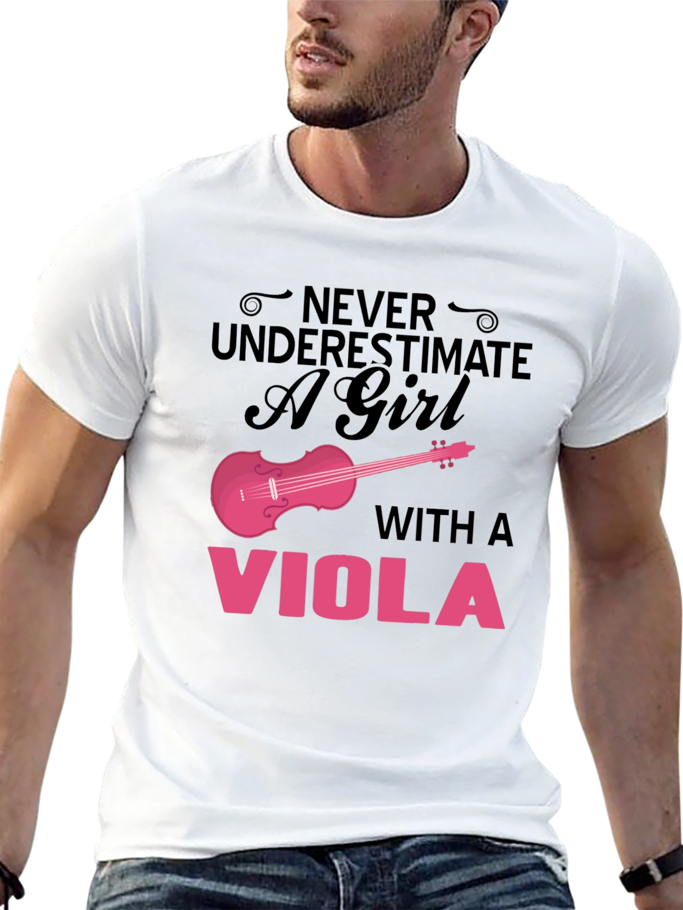 Never Underestimate a Girl with a Viola T-Shirt
