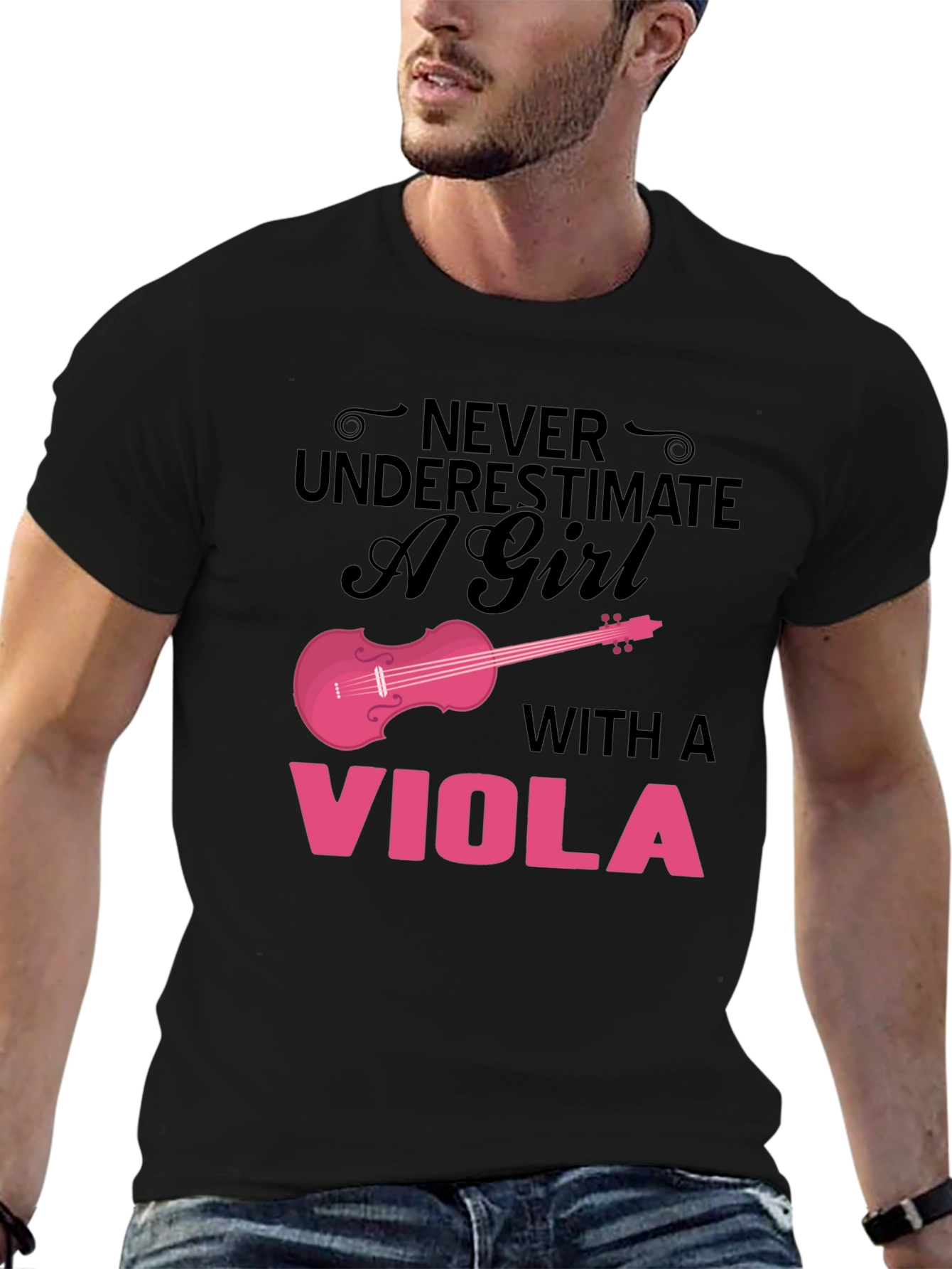 Never Underestimate a Girl with a Viola T-Shirt