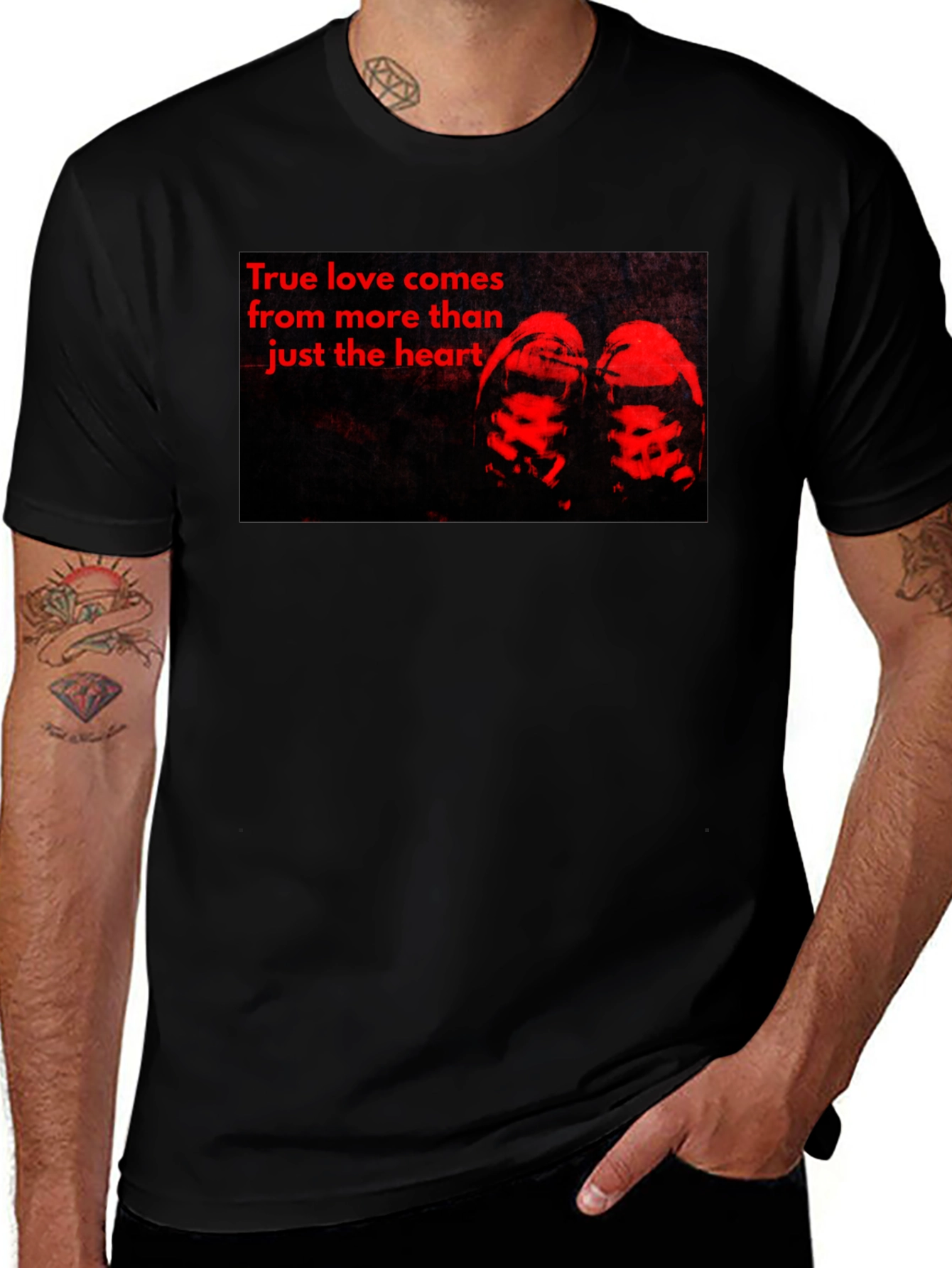 True Love Graphic Tee - Black Casual T-Shirt