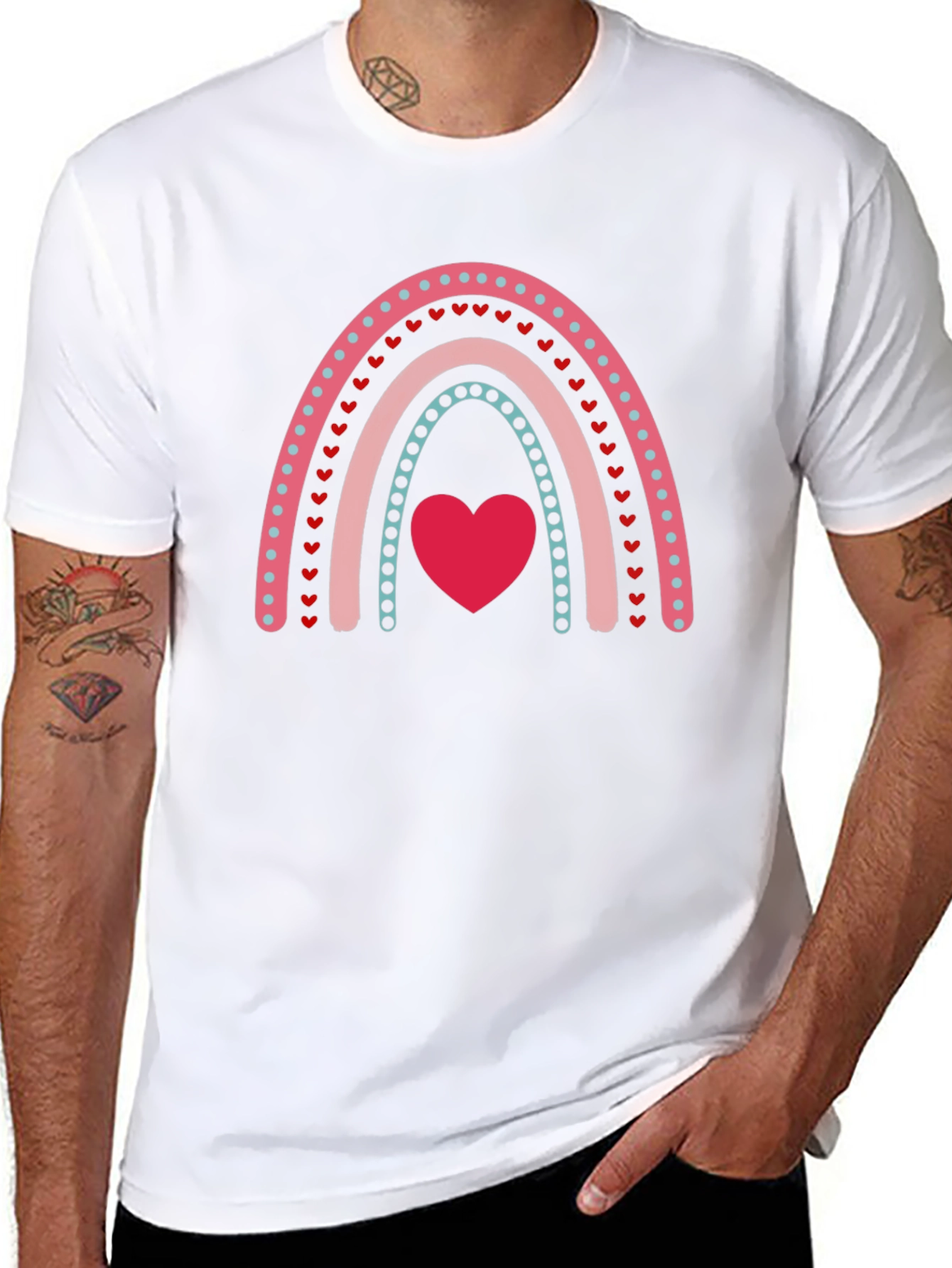 Heart Rainbow Graphic Tee